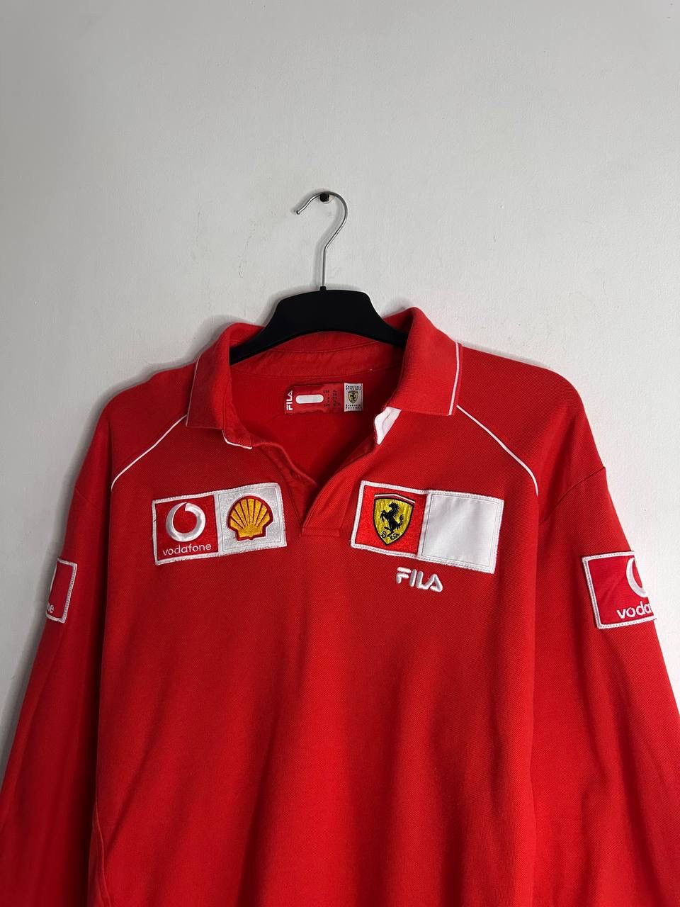 Ferrari Fila Ferrari Vodafone Shell Vintage F1 Team Polo Long Sleeve Size US XL / EU 56 / 4 - 2 Thumbnail