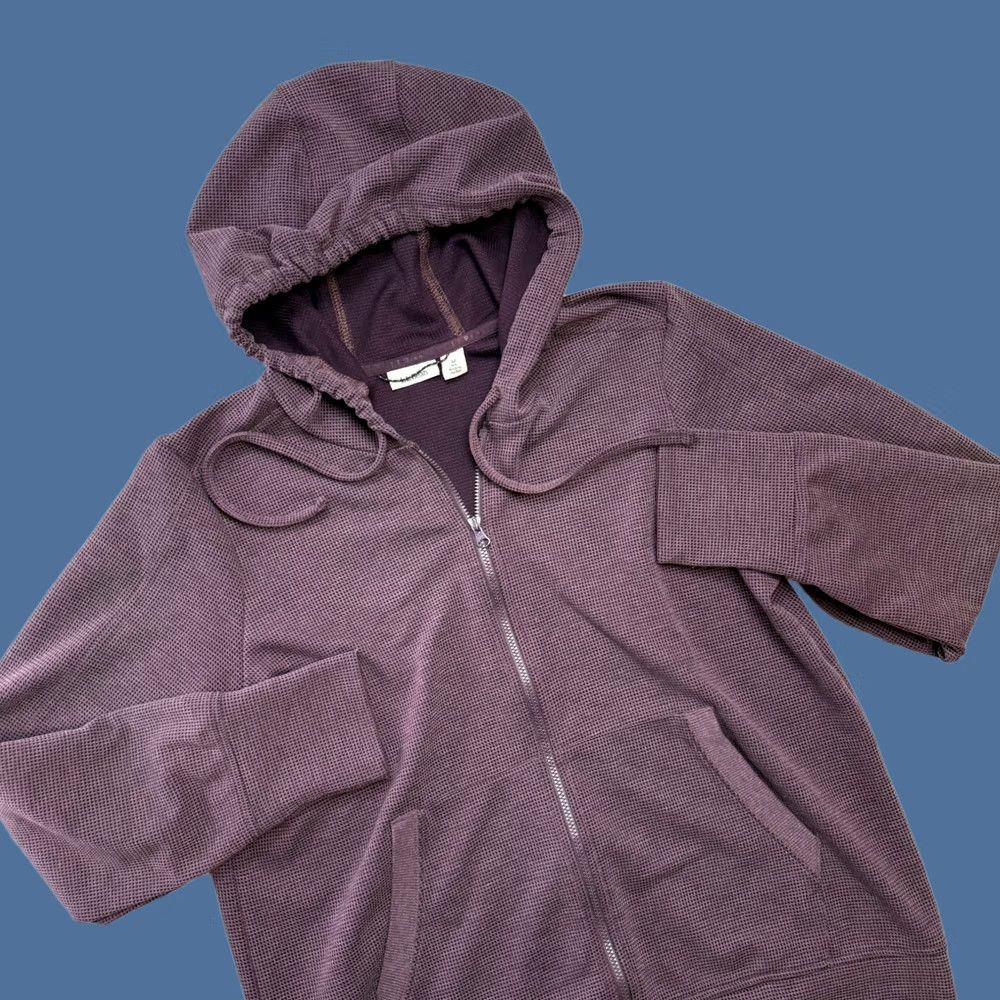 Vintage L.L. Bean Jacket Womens Medium Eggplant Mountainside Micro Waffle Jacket Hiking Size L / US 10 / IT 46 - 1 Thumbnail