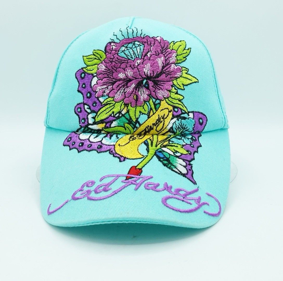 Ed Hardy Ed Hardy Kids Womens Hat Adjustable Cap Christian Audigier Size ONE SIZE - 2 Thumbnail