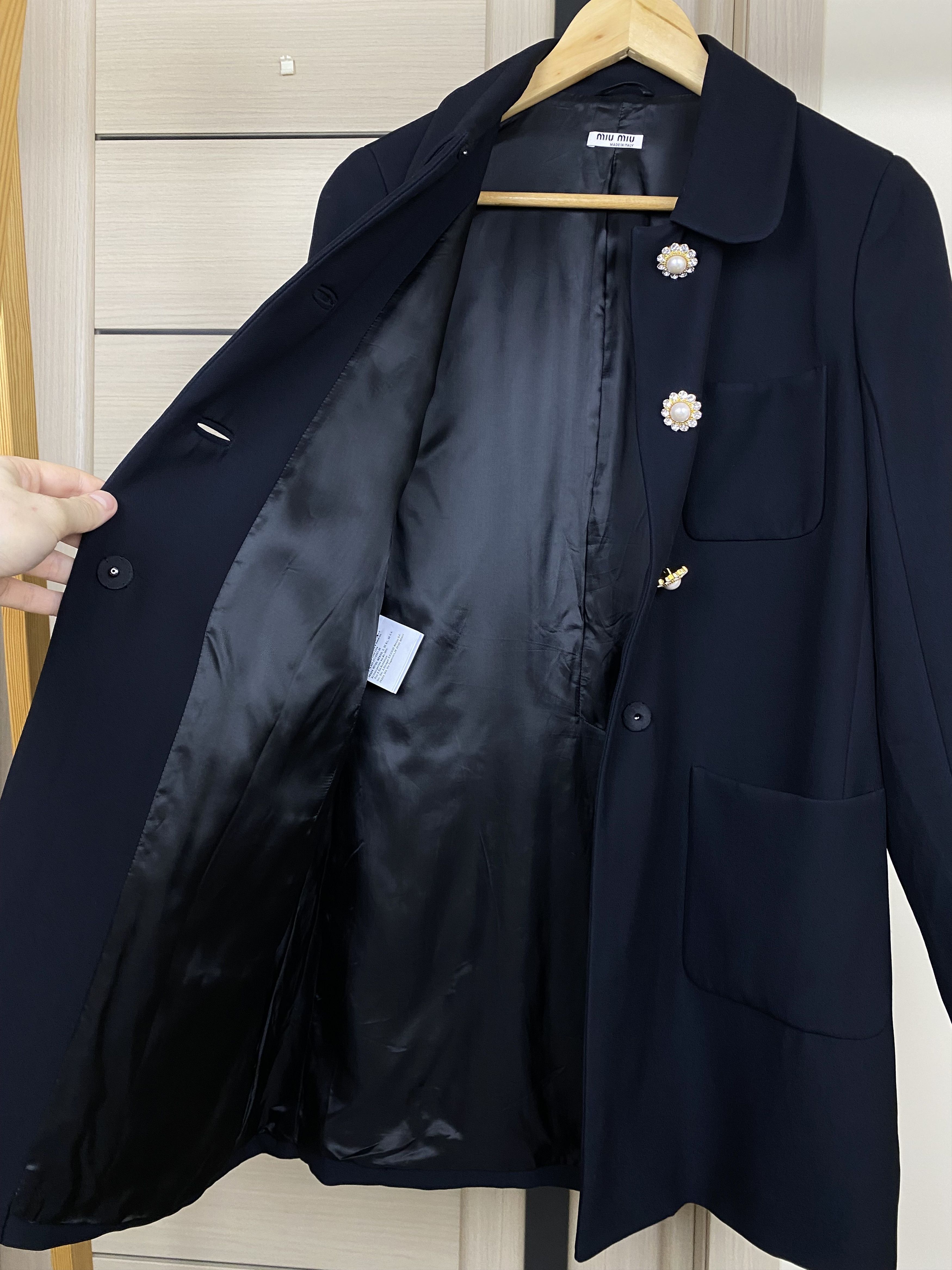 Miu Miu Miu Miu Coat With buttons decorated with crystals and pearl Size M / US 6-8 / IT 42-44 - 7 Thumbnail