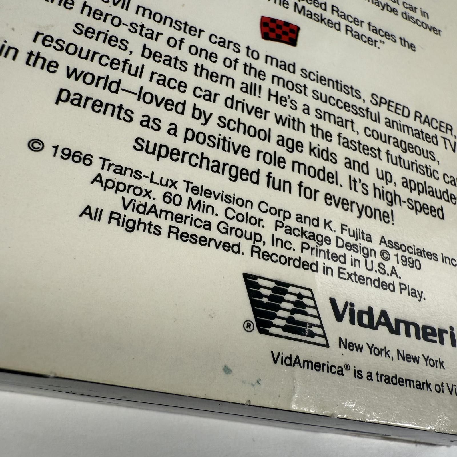 Designer Vtg Speed Racer Challenge of the Masked Racer VHS 1990 Tape Size ONE SIZE - 4 Thumbnail