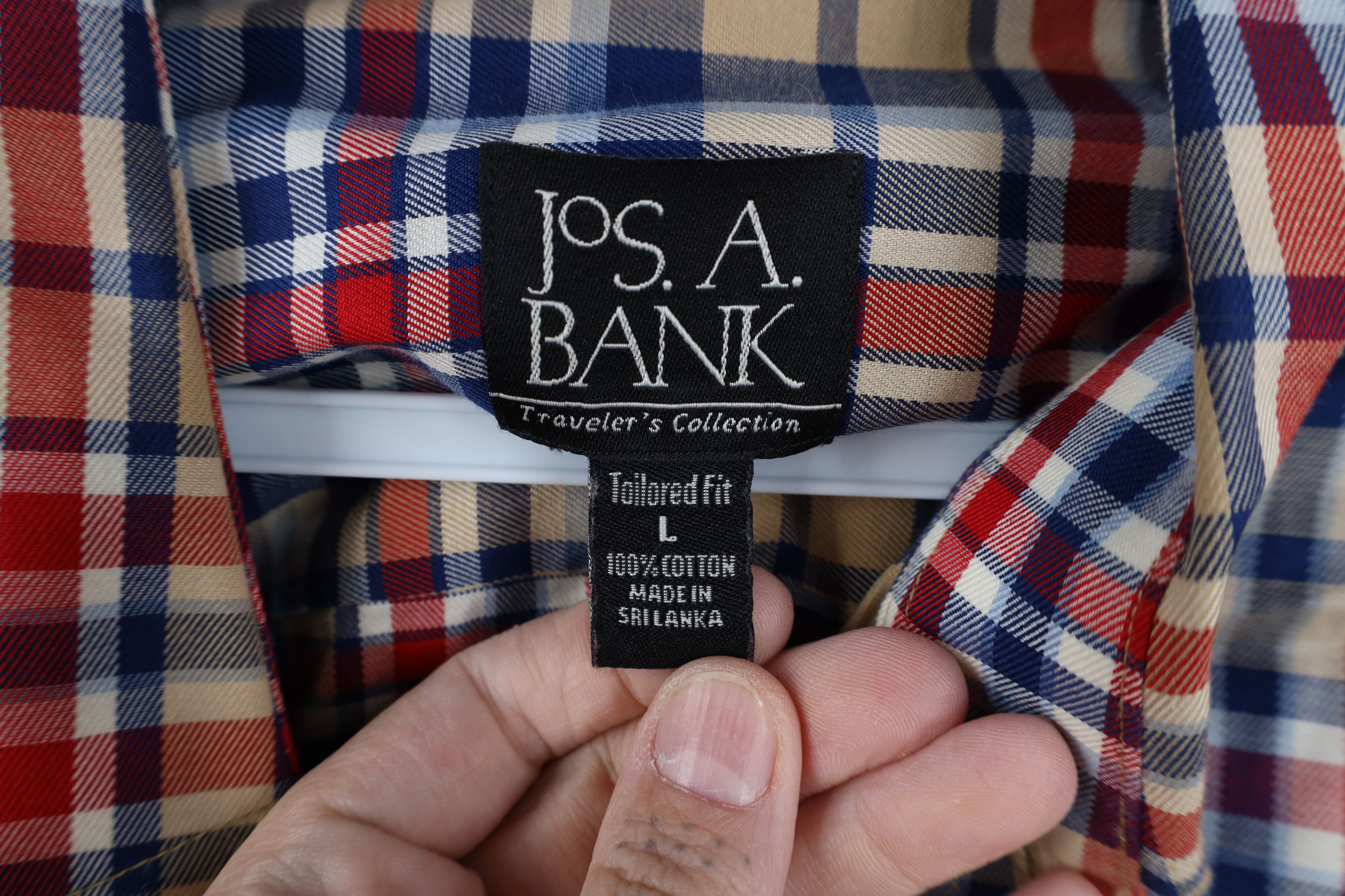 Jos. A. Bank Jos A Bank Fit Checkered Plaid Collared Button Down Shirt Size US L / EU 52-54 / 3 - 7 Thumbnail