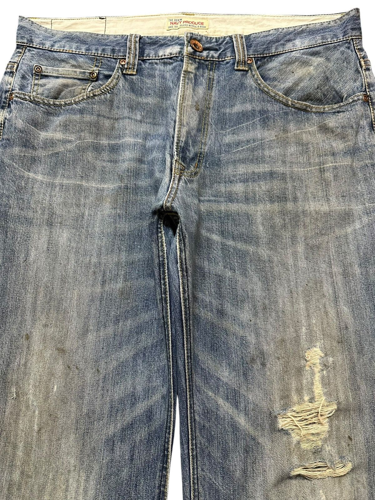 Japanese Brand Vintage Japanese Brand Mud Wash Distressed Baggy Jeans Size US 35 - 3 Thumbnail