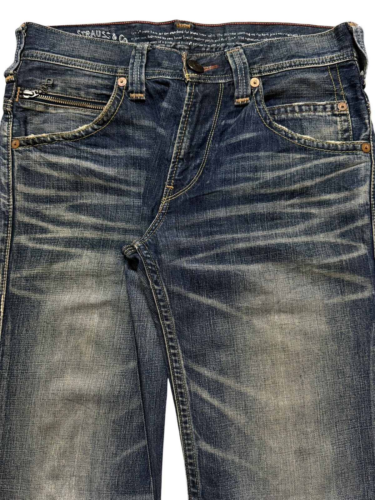 Levi's Vintage 90s Levis 502 Faded Whiskers Wash Distress Relaxed Size US 33 - 3 Thumbnail