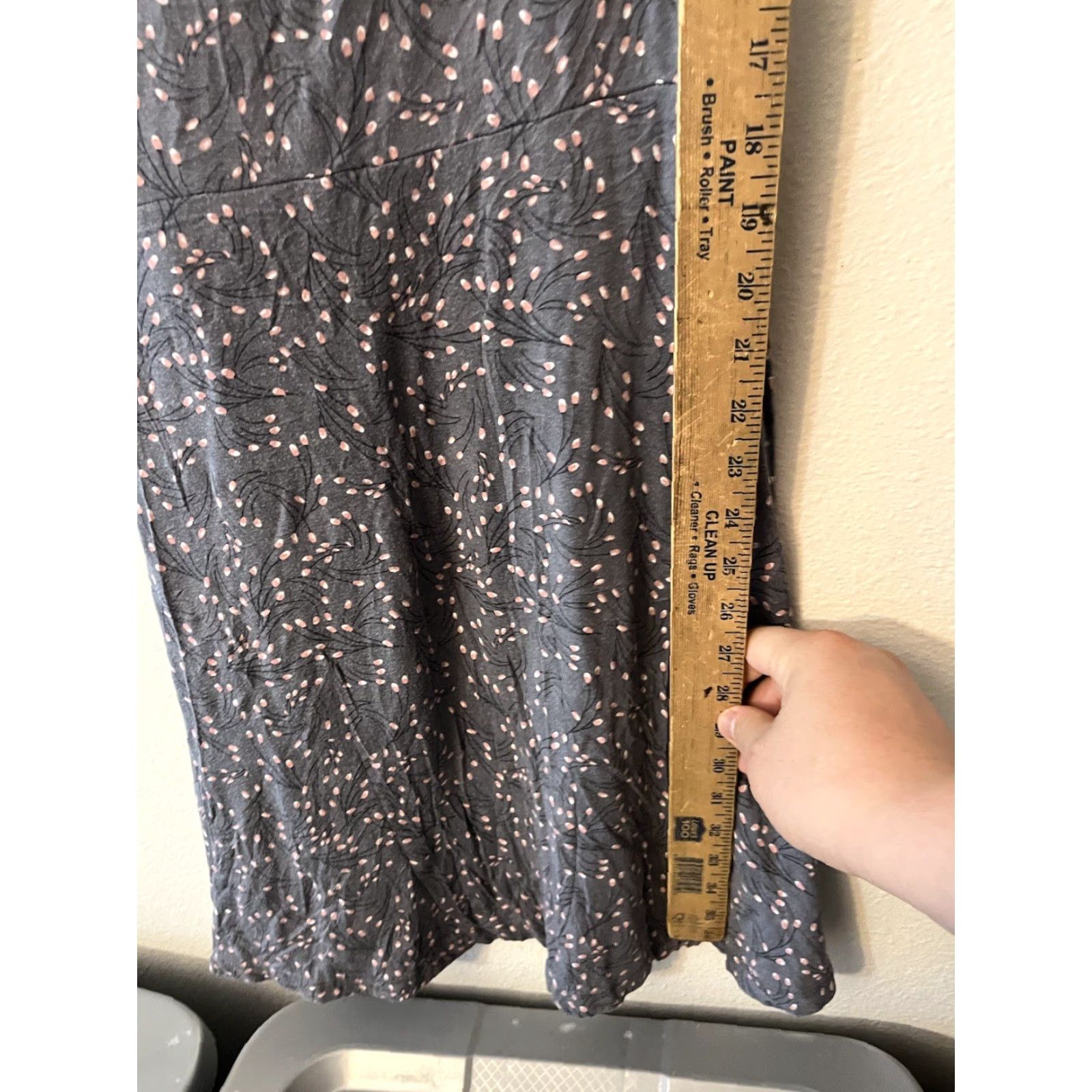 Loft VINTAGE LOFT Gray Polka Dot Tank Dress XS Women Sleeveless Knee Length Clothing Size XS / US 0-2 / IT 36-38 - 4 Thumbnail