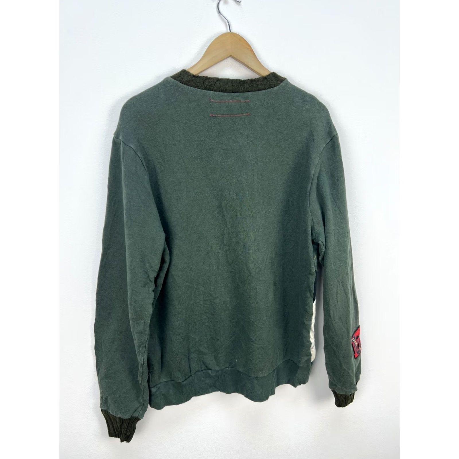 Energie Vintage Energie V-Neck Sweater Mens Large Green Argyle 100% Cotton Logo Patch Size US L / EU 52-54 / 3 - 7 Thumbnail