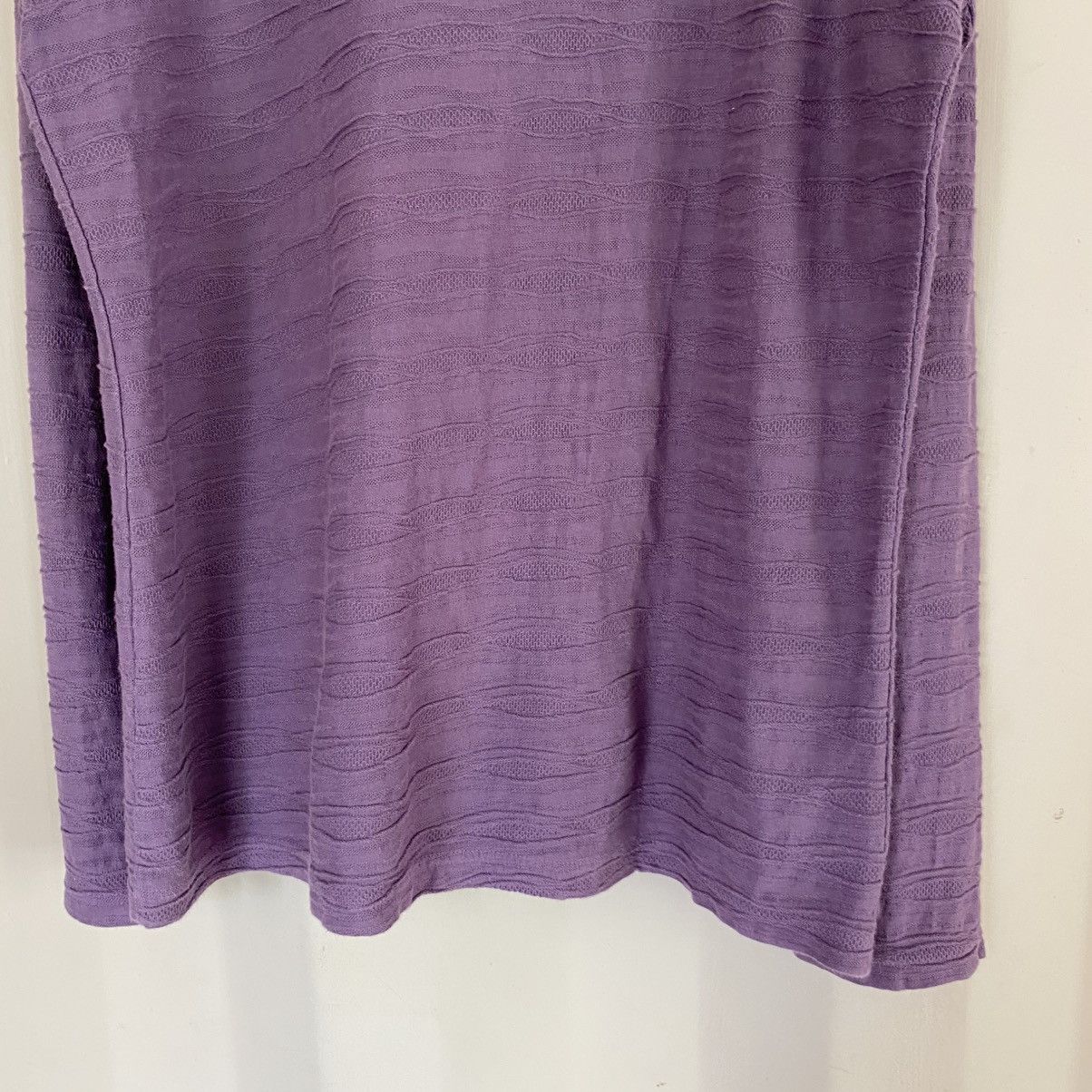 Issey Miyake Plantation Lavender Textured Stand Collar Shirt Size M / US 6-8 / IT 42-44 - 6 Thumbnail