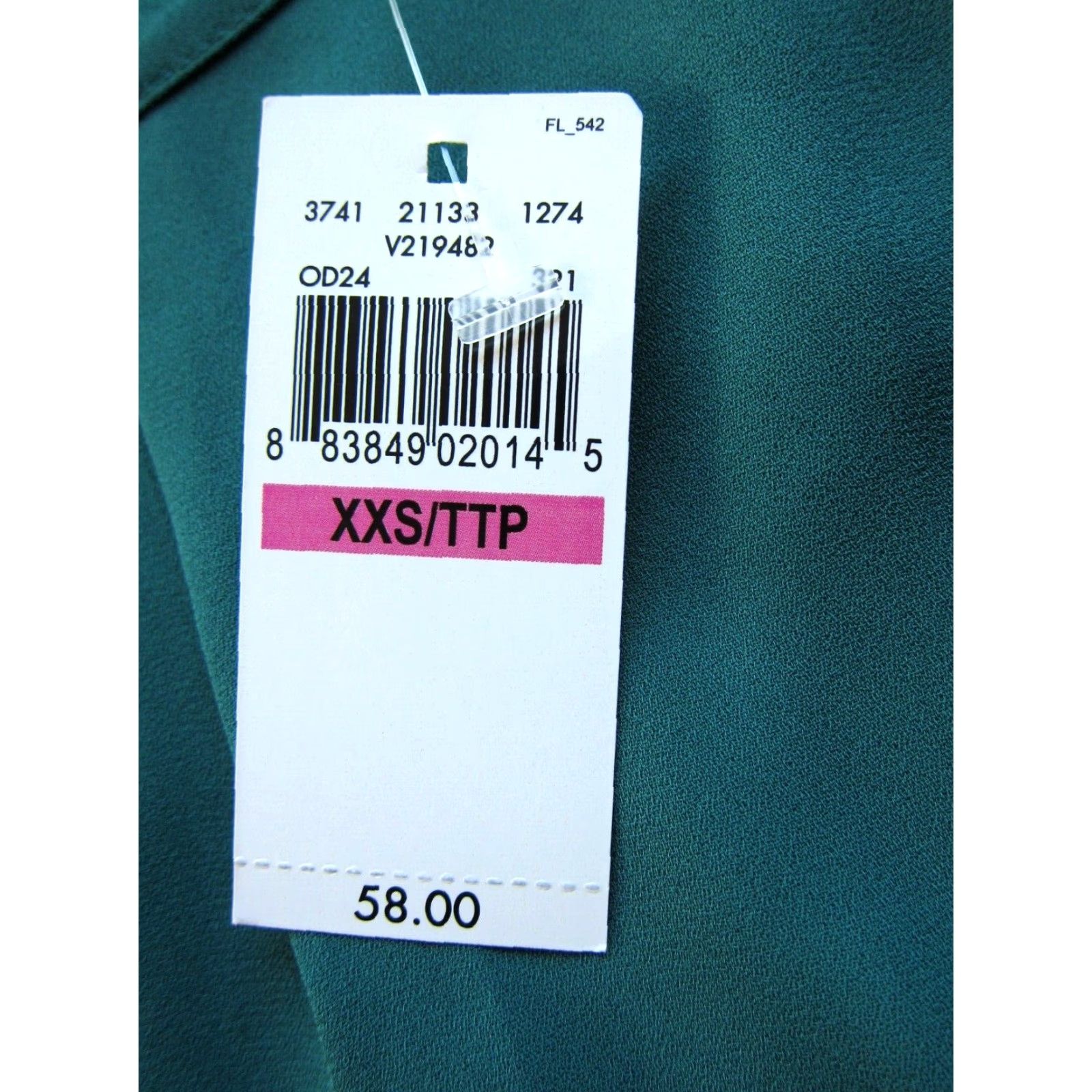 Van Heusen NWT Van Heusen Green 3/4 Sleeve Round Neck Tunic Blouse Woman XXS Size XXS / US 00 / IT 34 - 5 Thumbnail