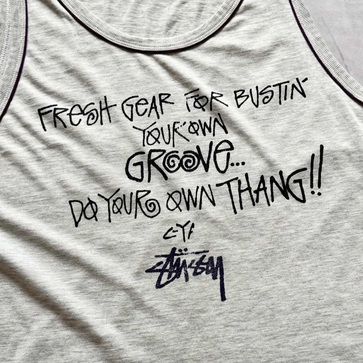 Stussy 90s Stussy Archive Big Logo Distressed Y2K Tank Top Size US M / EU 48-50 / 2 - 2 Thumbnail
