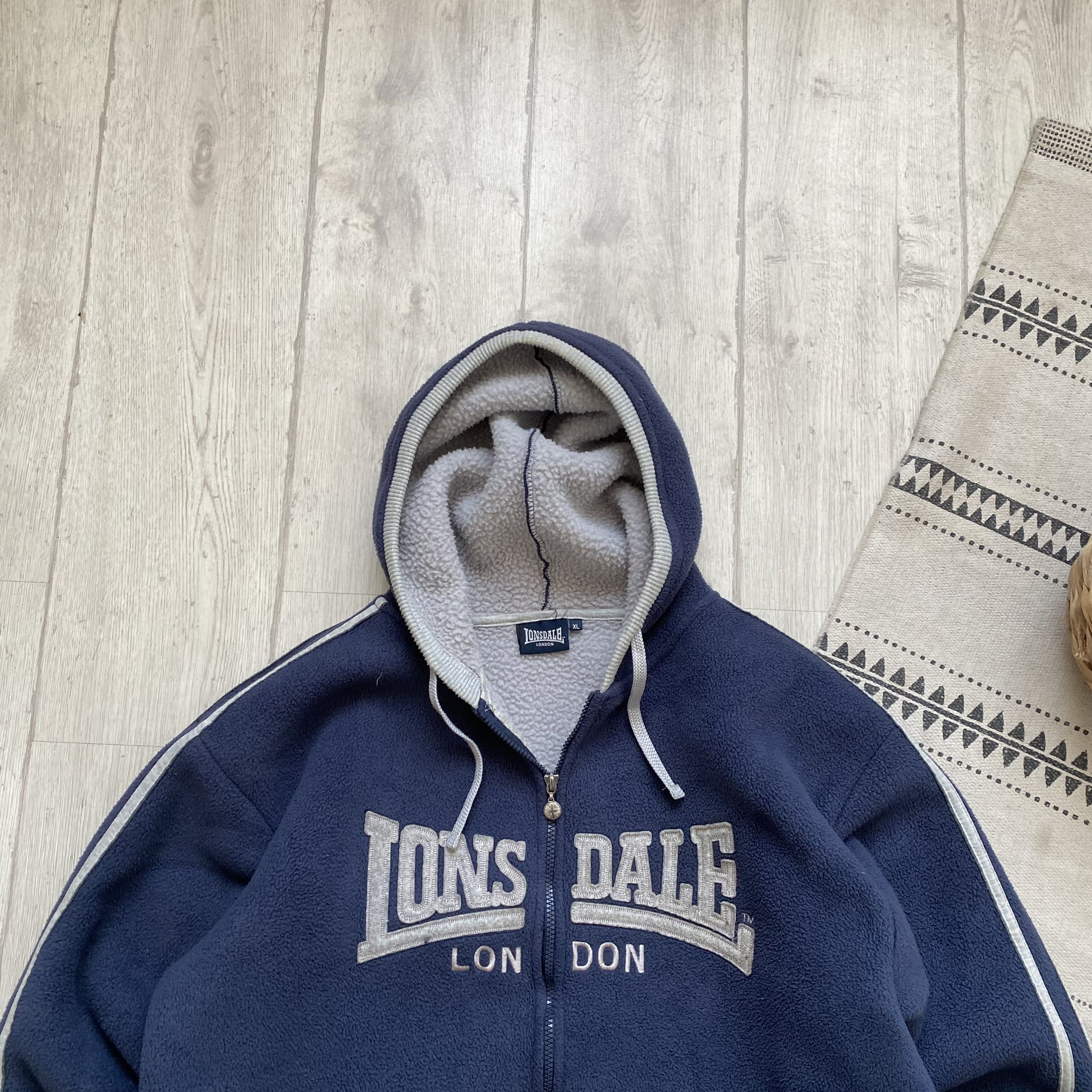 Lonsdale ❄️ Vintage Lonsdale Heavy fleece Hoodie Sherpa jacket Y2K Size US XL / EU 56 / 4 - 2 Thumbnail
