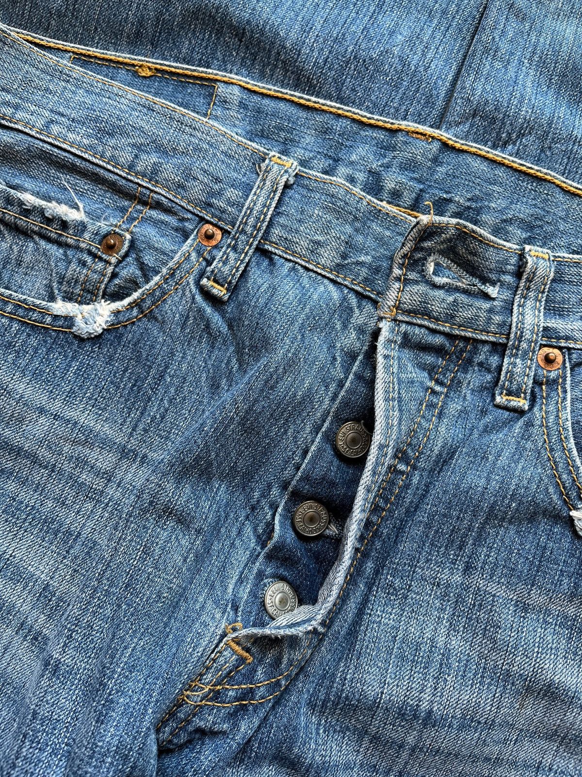 Levi's vintage levi's 501 Button Fly Blue Size US 30 / EU 46 - 4 Thumbnail