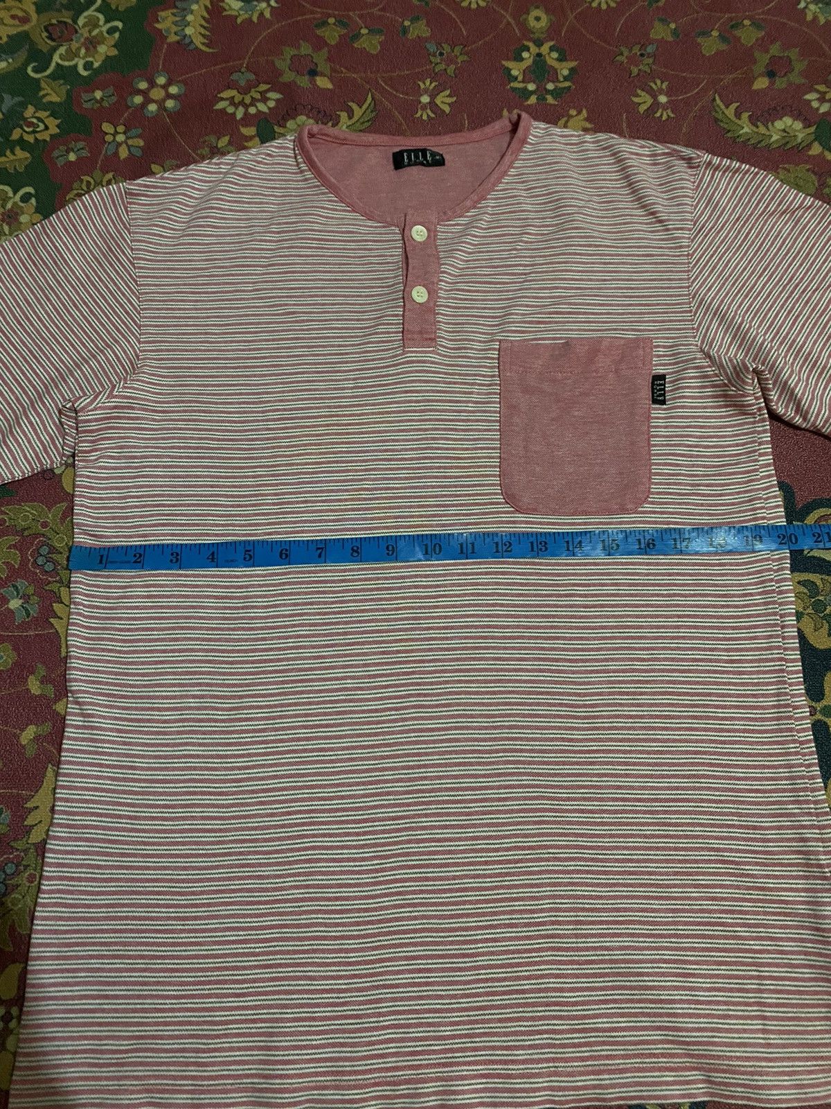 Japanese Brand Vintage ELLE HOMME Striped Single Pocket M Size US M / EU 48-50 / 2 - 7 Thumbnail