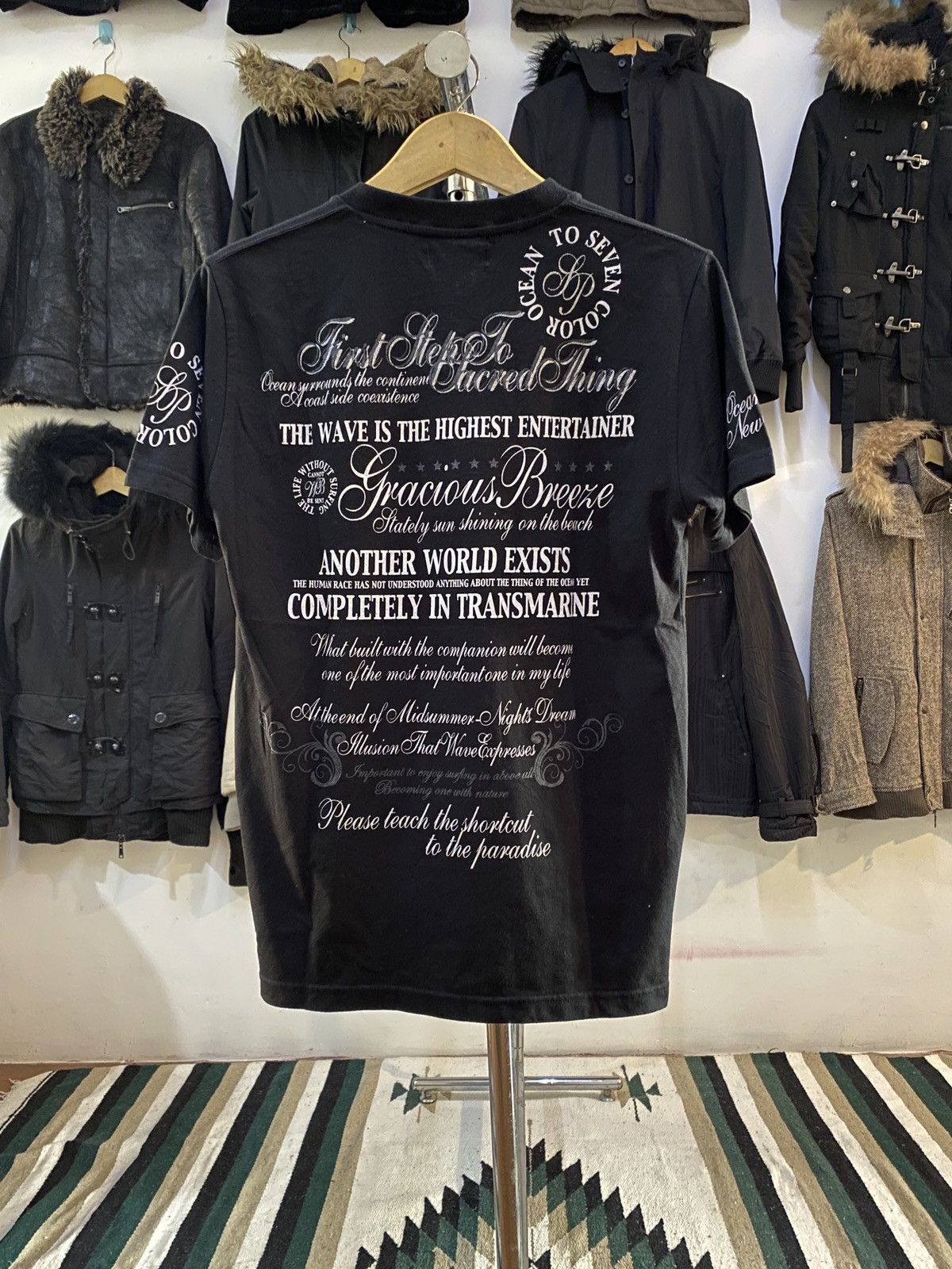 Hysteric Glamour × Undercover JAPANESE SignalPoint Poem Lgb ISWN Maison Margiela Style TEE Size US L / EU 52-54 / 3 - 16 Thumbnail
