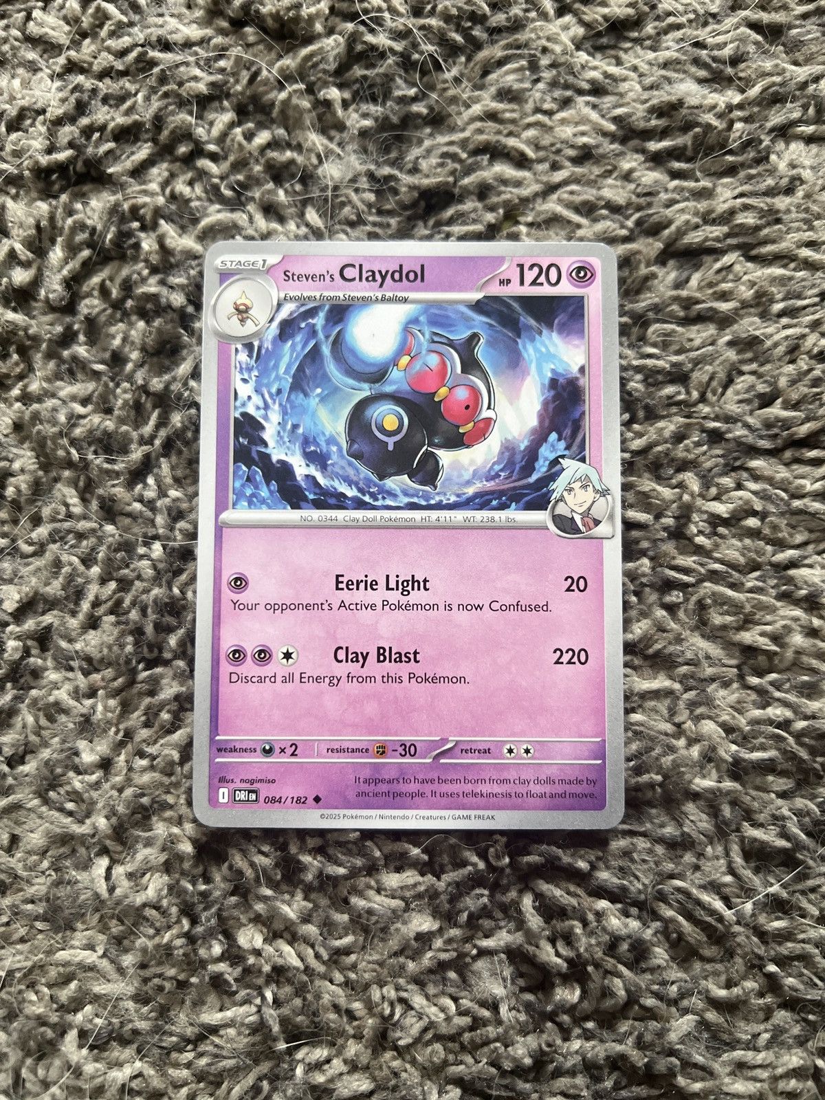 Pokemon 2025 Pokémon Steven’s Claydol Stage 1 Card Size ONE SIZE - 1 Thumbnail