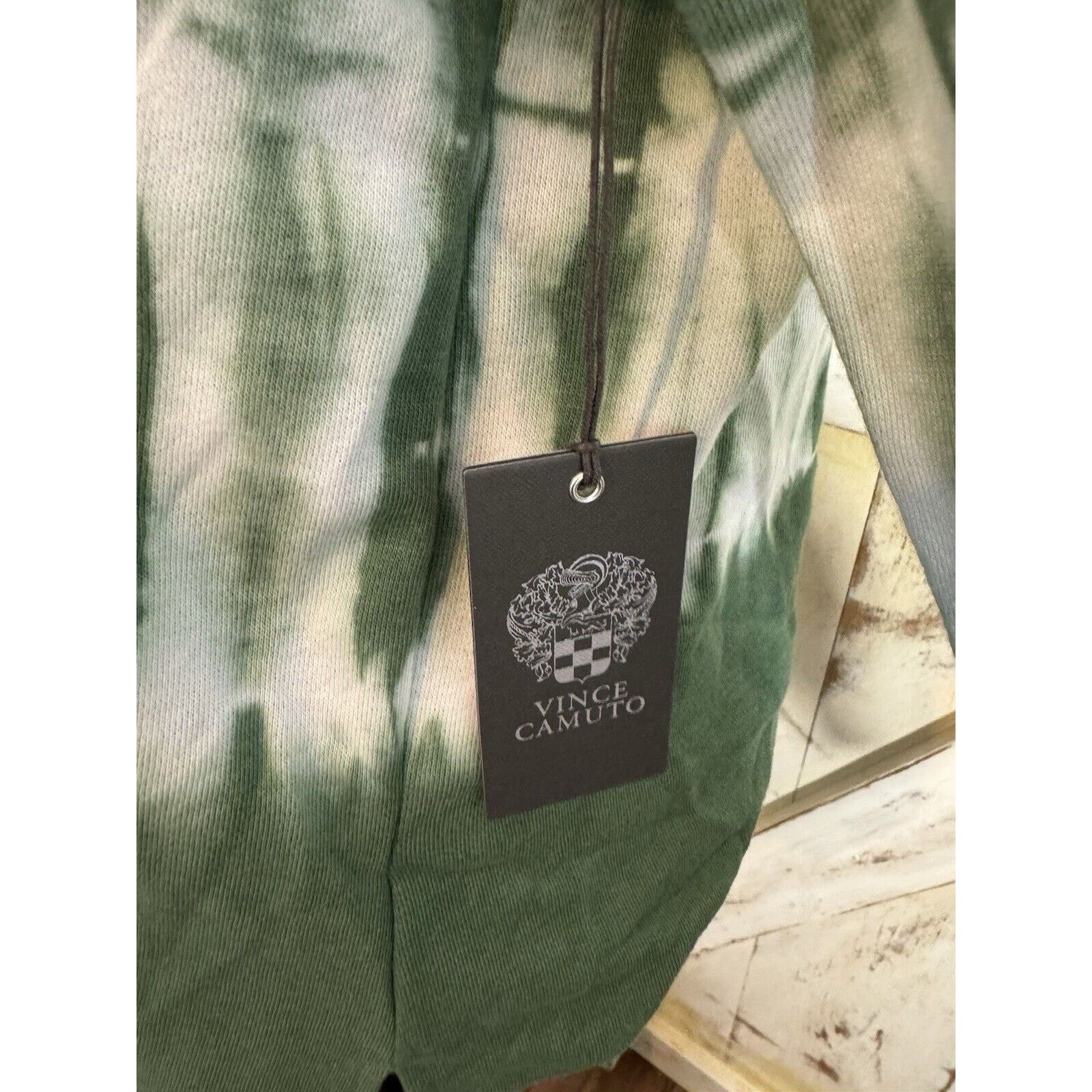 Vince Camuto VINCE CAMUTO Tie Dyed Knit Sweatshirt Green | Size PS Size S / US 4 / IT 40 - 6 Thumbnail