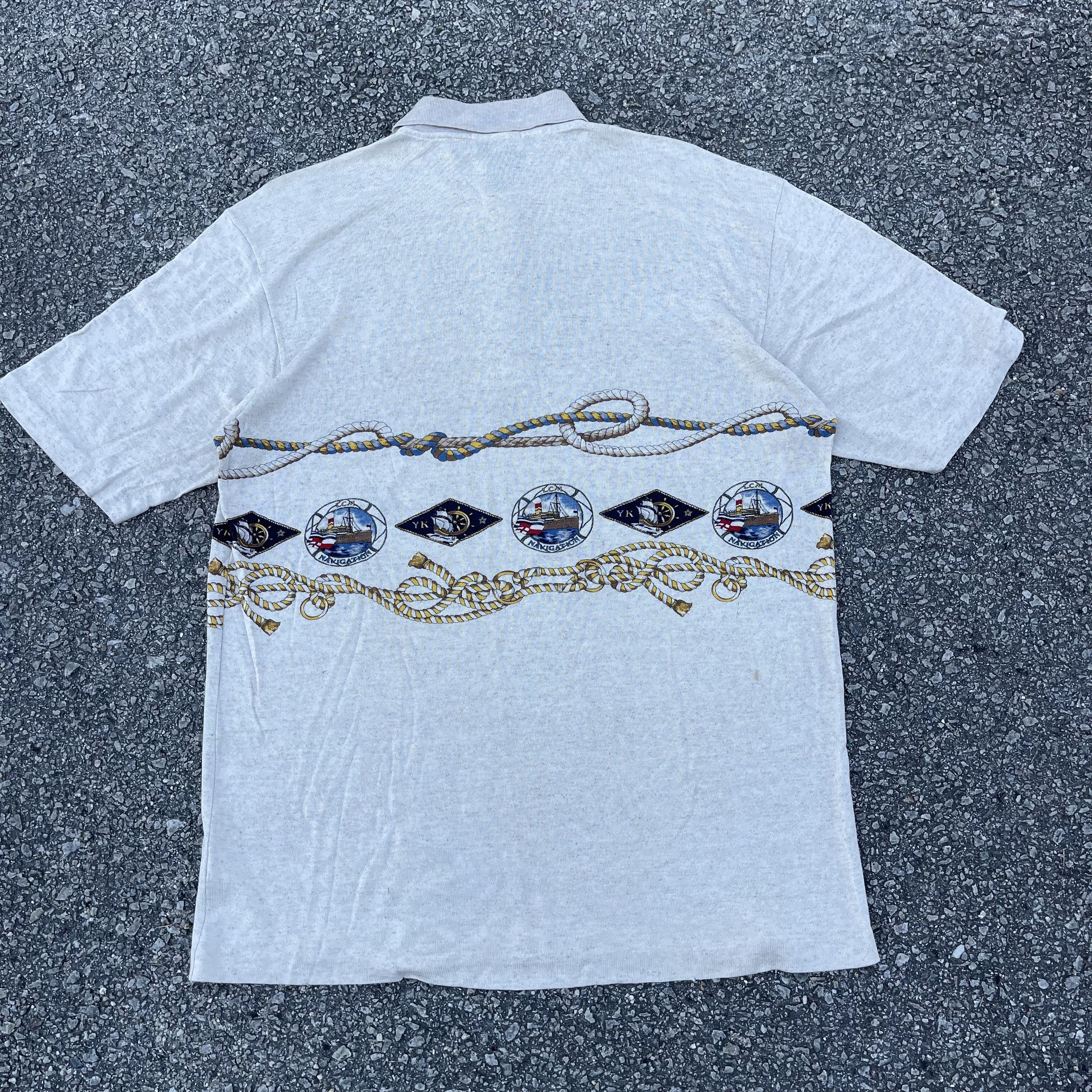 Givenchy × Vintage Vintage 90s Givenchy Polo 70% Viscose Fullprint Size US L / EU 52-54 / 3 - 10 Thumbnail