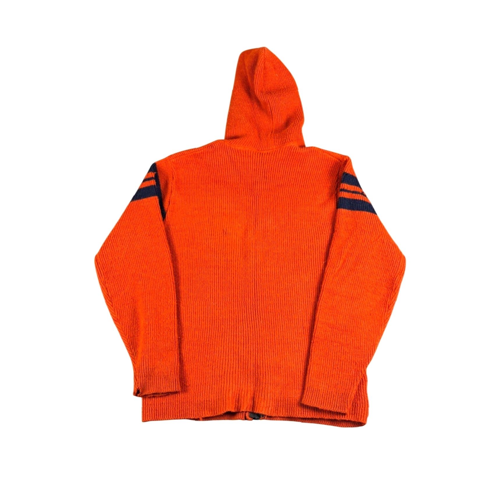 Vintage VINTAGE Heritage Sportswear Hoodie Knit Full Zip Orange Blue Stripe M Men Size US M / EU 48-50 / 2 - 2 Thumbnail