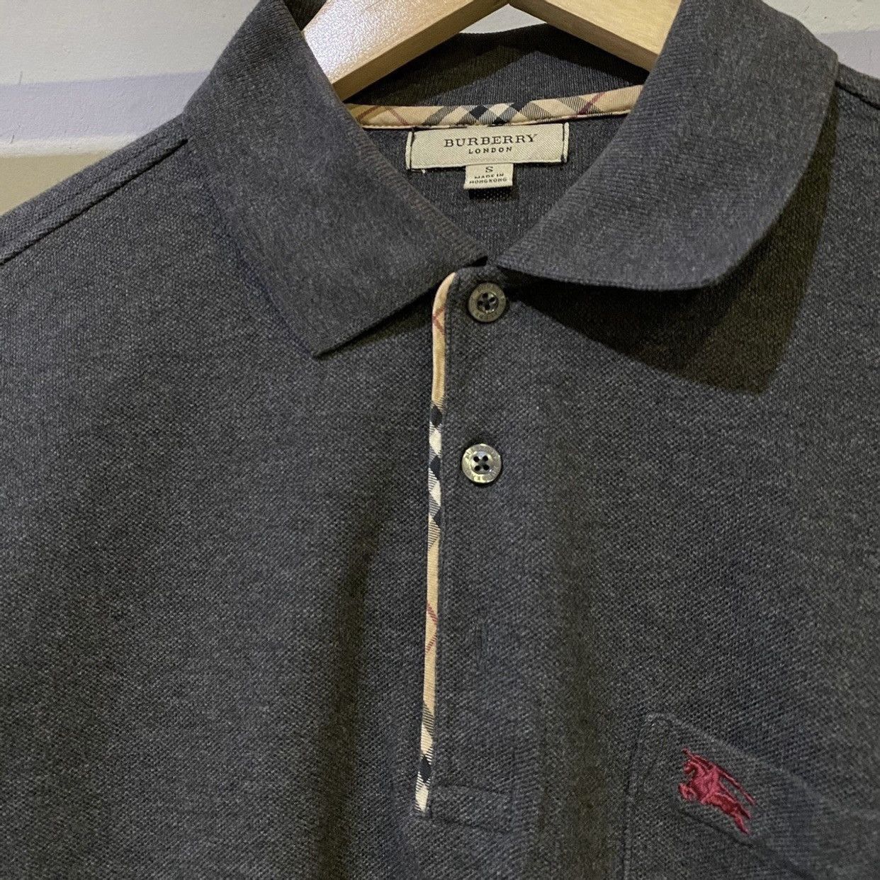 Burberry BURBERRY LONDON Basic Logo Long Sleeve Polo T Shirt Size US S / EU 44-46 / 1 - 3 Thumbnail