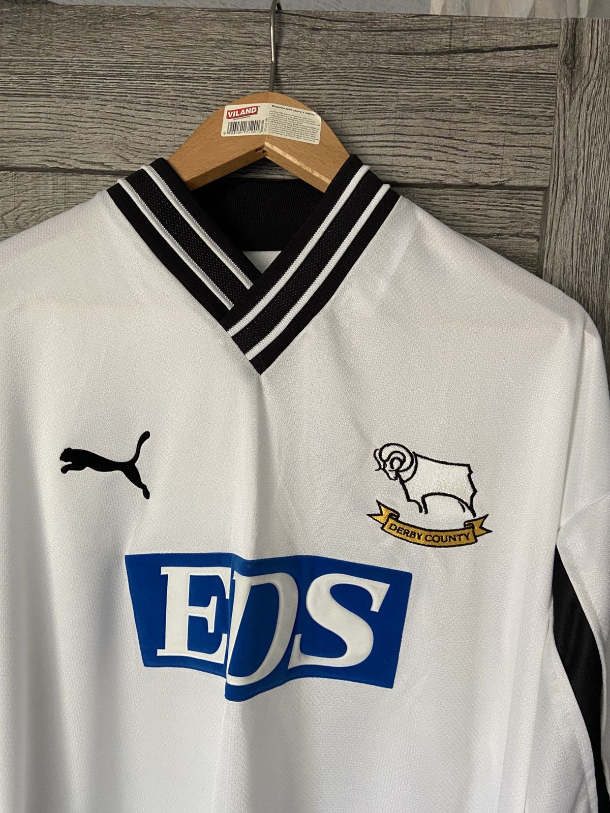 DERBY COUNTY 1999-2001 HOME FOOTBALL SHIRT JERSEY PUMA #9  Vintage Derby County 1999 Football Shirt Jersey Puma EDS