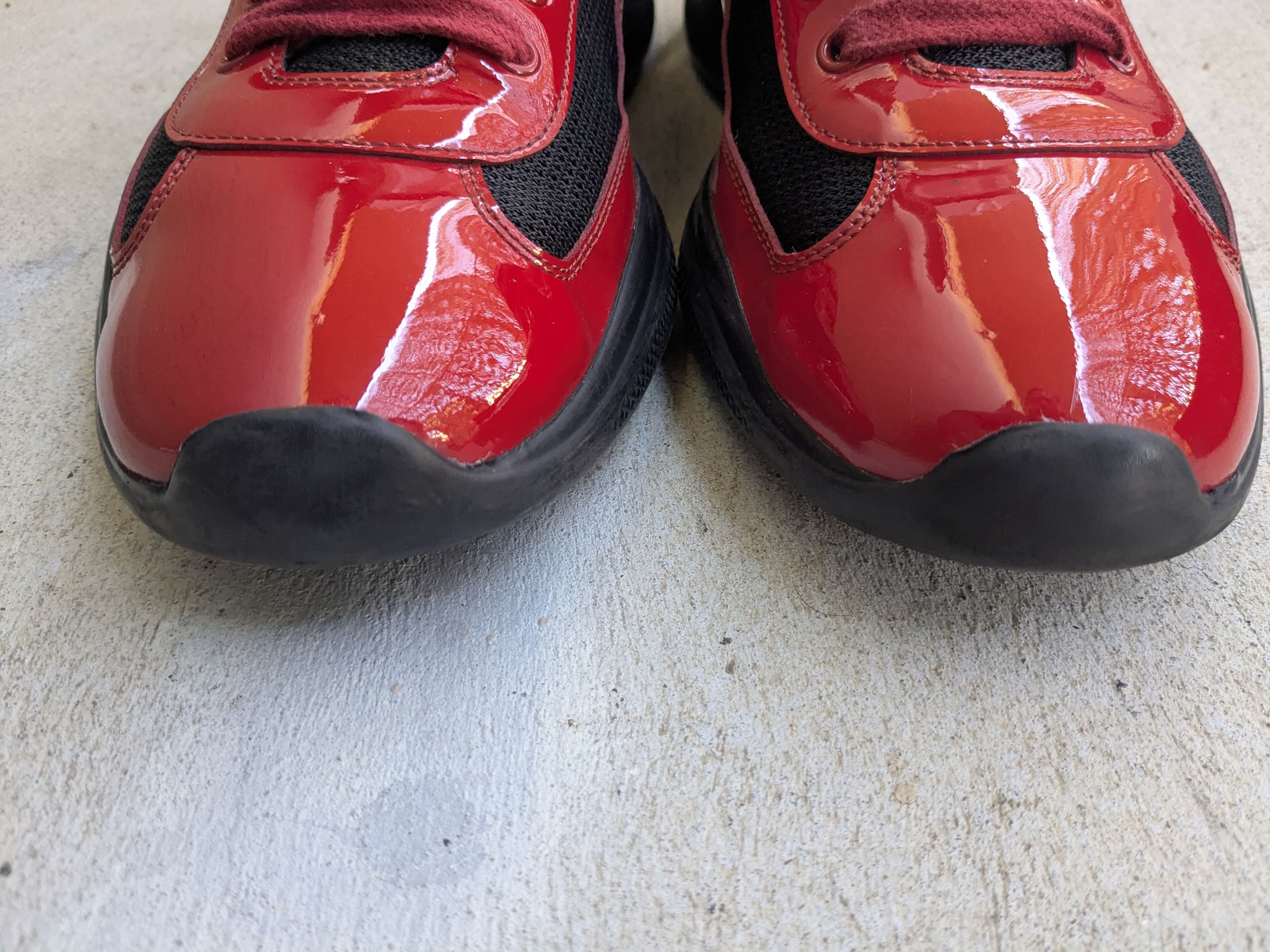 Prada Prada America's Cup Sneakers Red Black Patent 10 Black Size US 10 / EU 43 - 2 Thumbnail