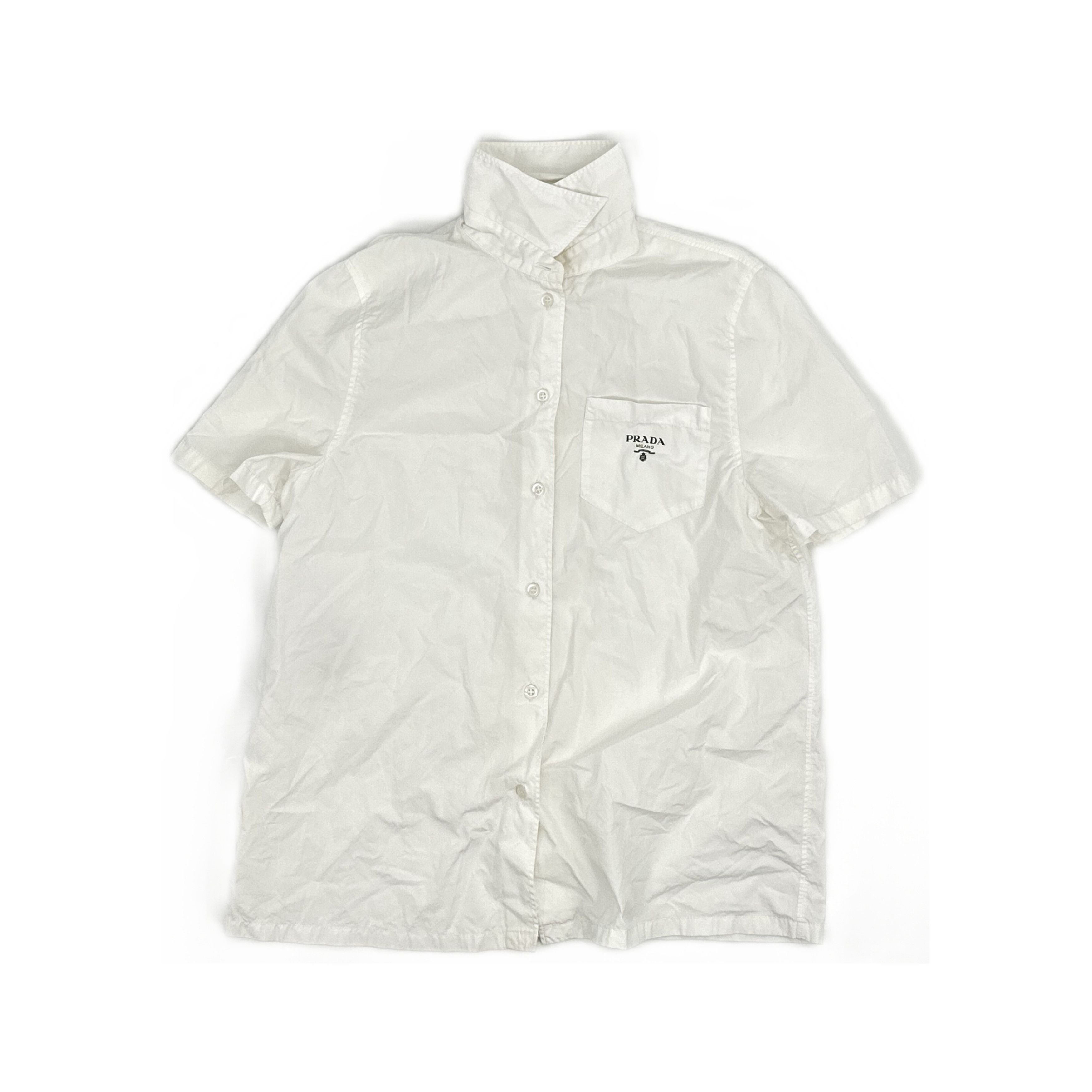 Prada Prada Logo Pocket Button Up Shirt Size 40 Size US XXS / EU 40 - 1 Thumbnail