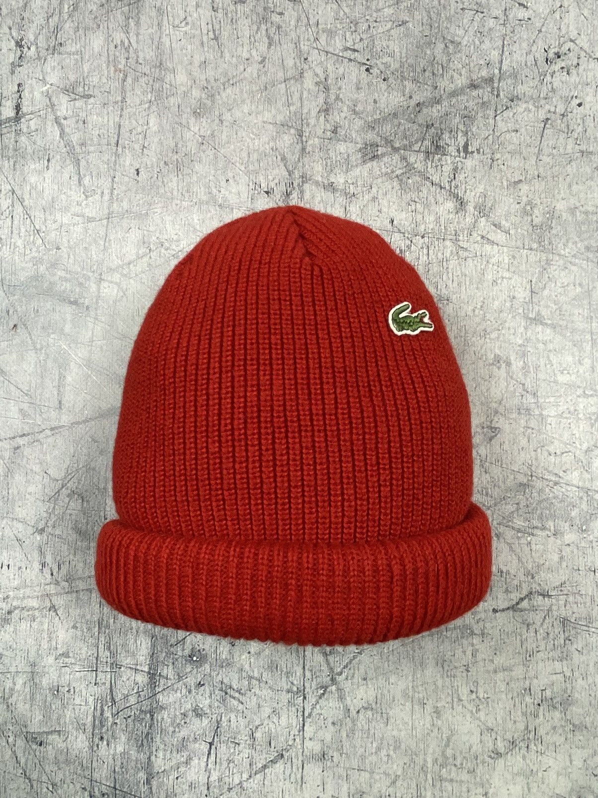 Lacoste Vintage 90s Lacoste Beanie Wool Hat Size ONE SIZE - 2 Thumbnail
