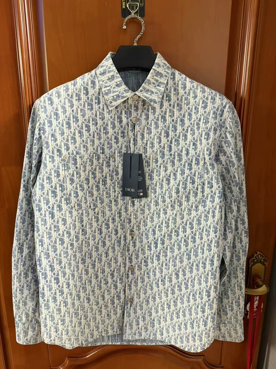 Dior dior blue and white logo denim shirt Size US M / EU 48-50 / 2 - 1 Thumbnail