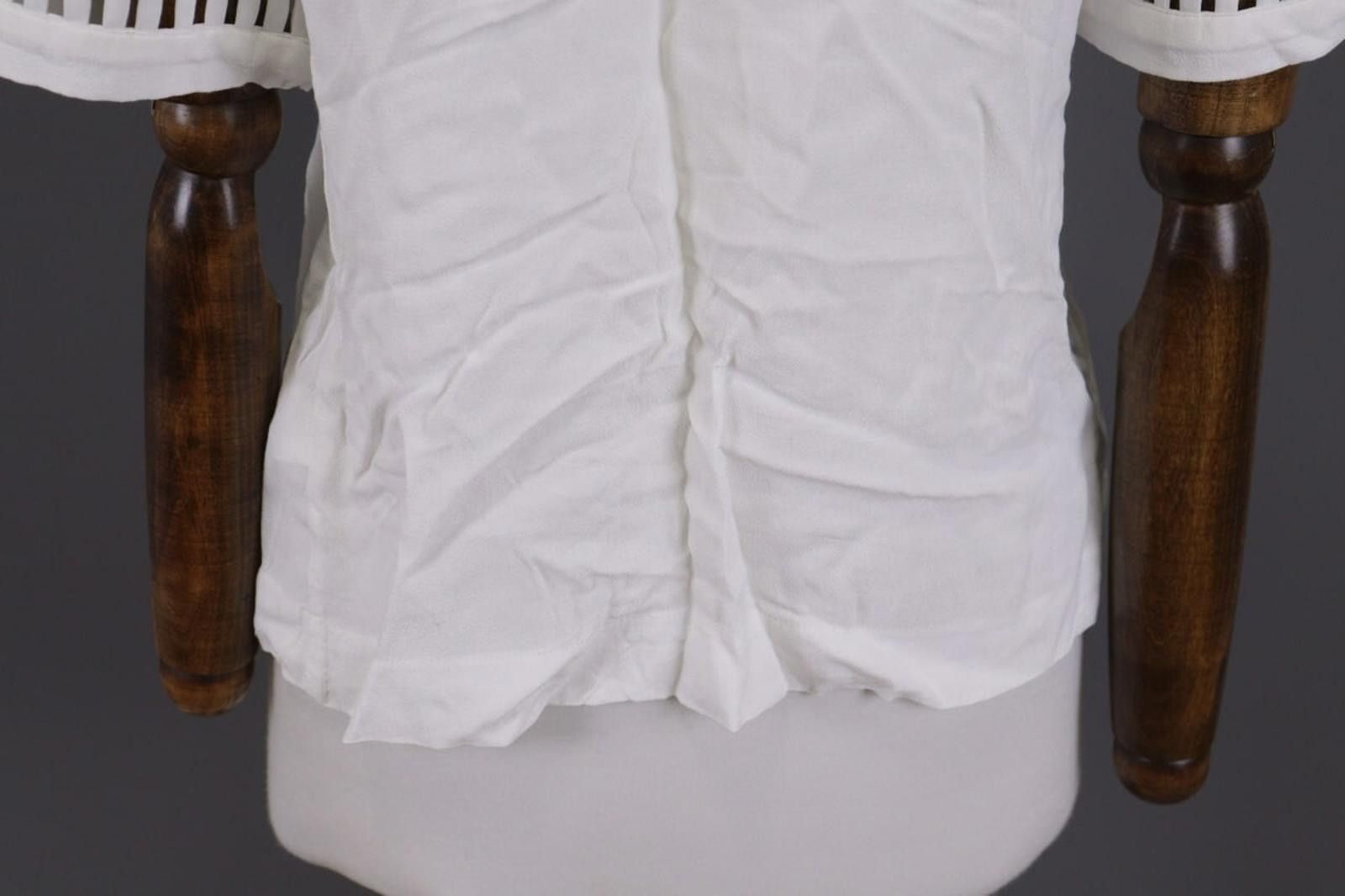 Designer COP COPINE Solix Top White Summer Stretch Top Shirt Size 38 Size M / US 6-8 / IT 42-44 - 10 Thumbnail