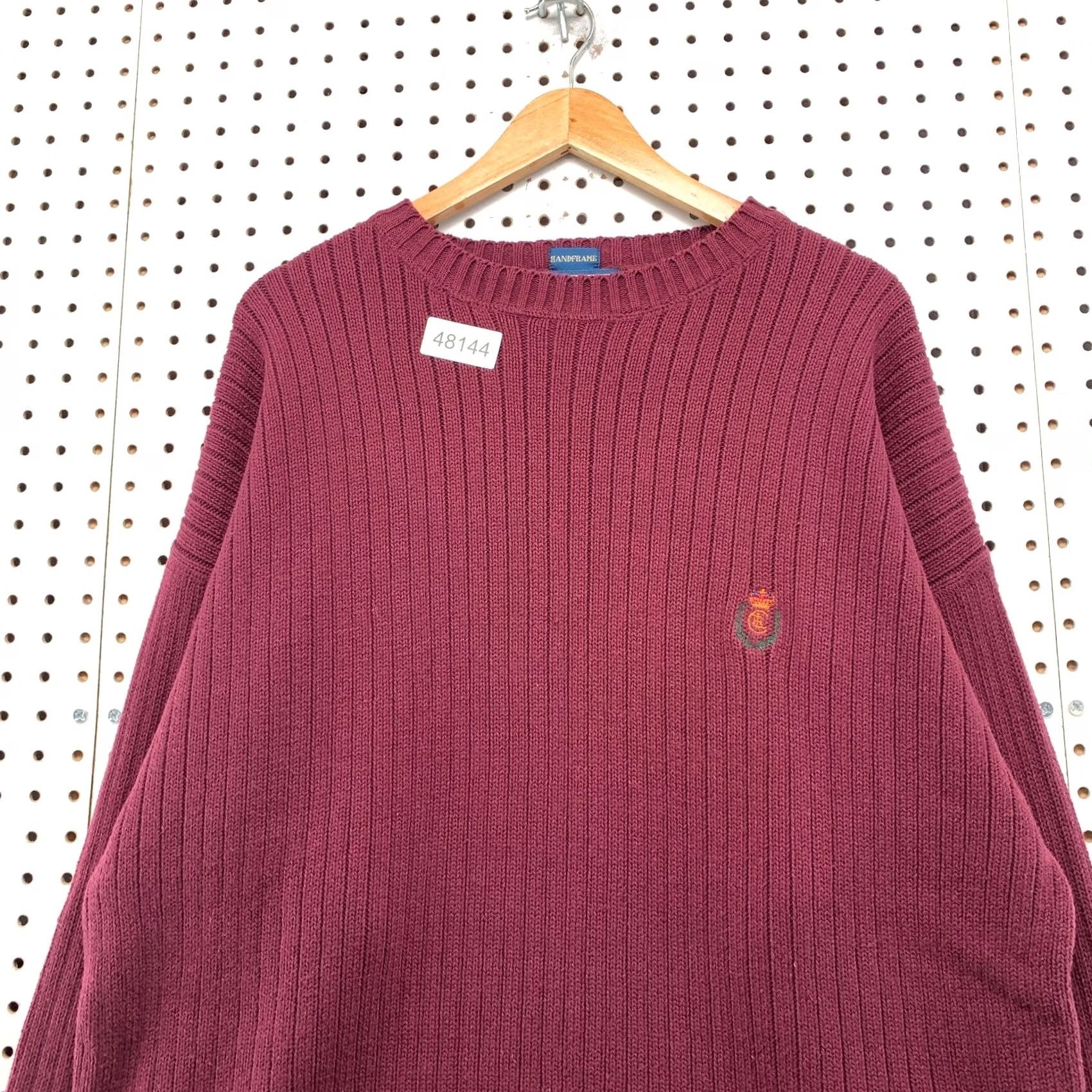 Ralph Lauren VINTAGE Chaps Ralph Lauren Handframe Knit Sweater Mens XLT Maroon 100% Cotton Size US XL / EU 56 / 4 - 4 Thumbnail
