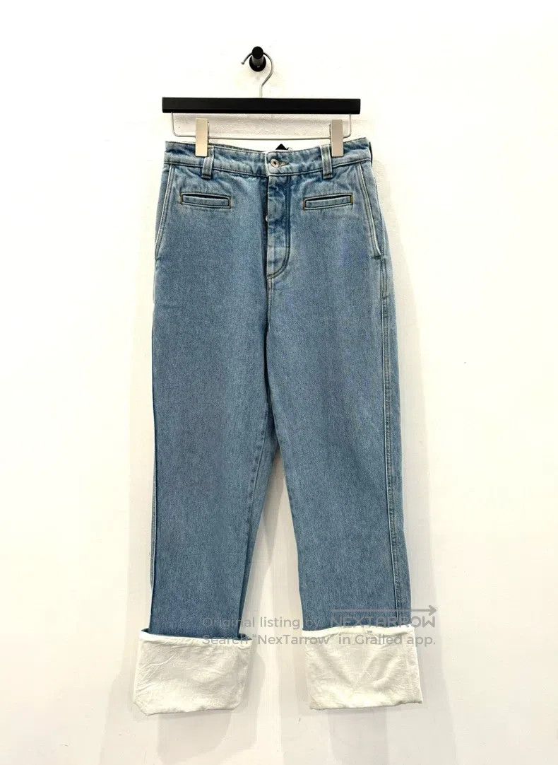 Loewe Loewe Blue jeans with leather logo and double pockets on t Size US 44 / EU 60 - 1 Thumbnail