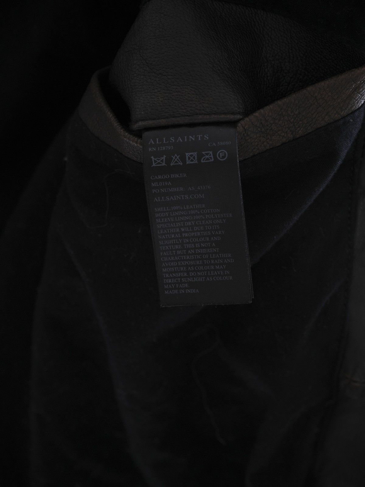 Allsaints AllSaints Cargo Biker Leather Faded Jacket size S Size US S / EU 44-46 / 1 - 6 Thumbnail