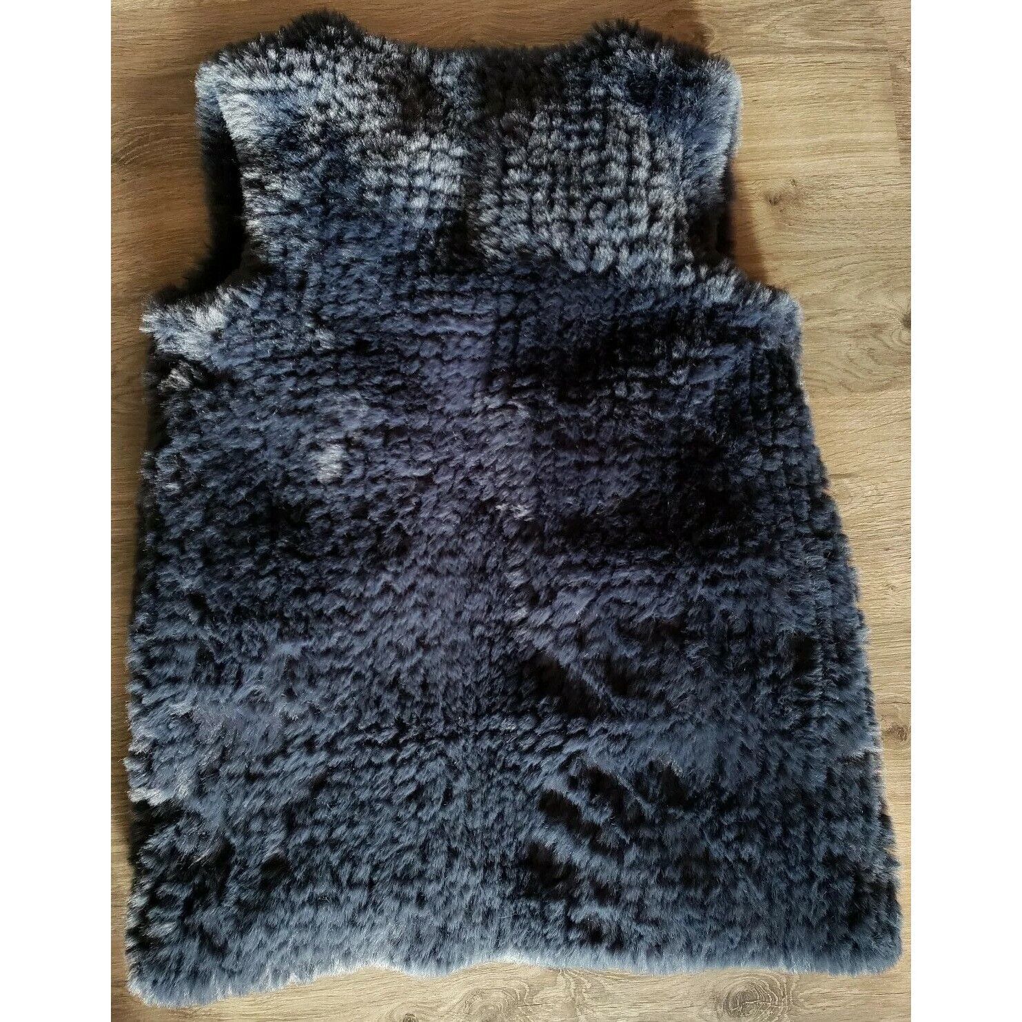 Other Love Token Faux Fur Vest Womens S Indigo Blue Sleeveless Jac Size S / US 4 / IT 40 - 2 Thumbnail