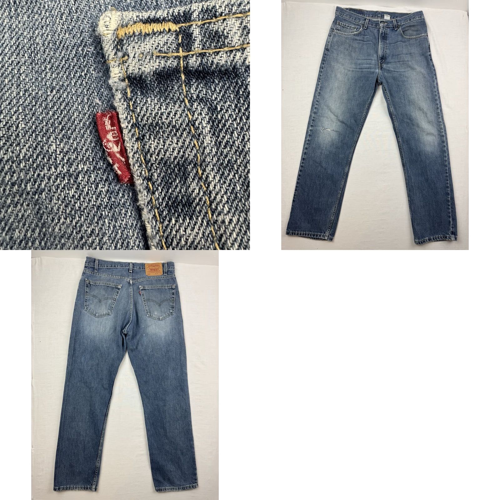 Levi's VINTAGE Levi's 505 Jeans Adult 34x30 Regular Straight Leg Made In USA Blue Denim Cotton USA 90s Y2K Mens Size US 34 / EU 50 - 10 Thumbnail