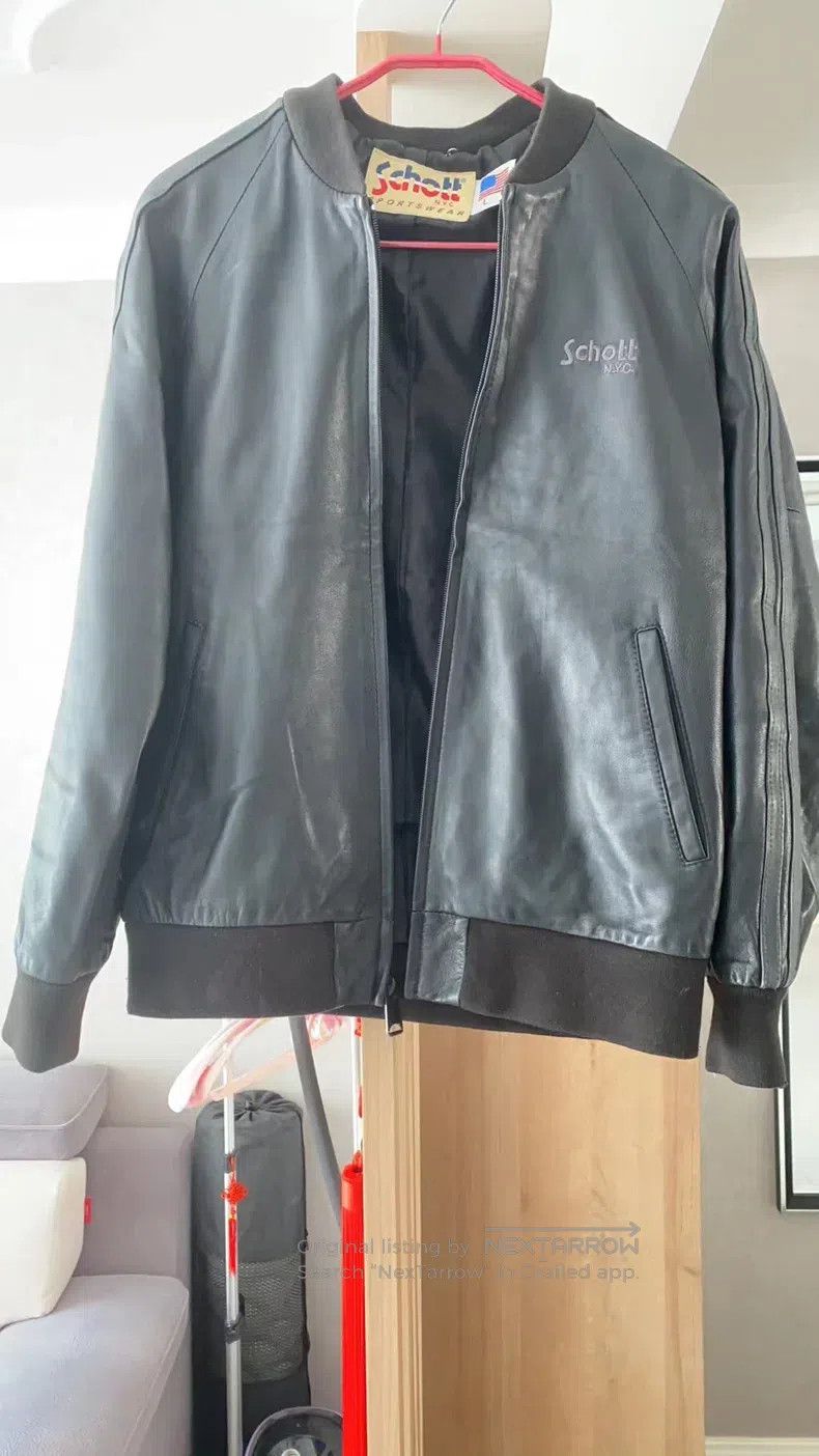 Schott Schott Black leather coat lambskin Size US L / EU 52-54 / 3 - 1 Thumbnail