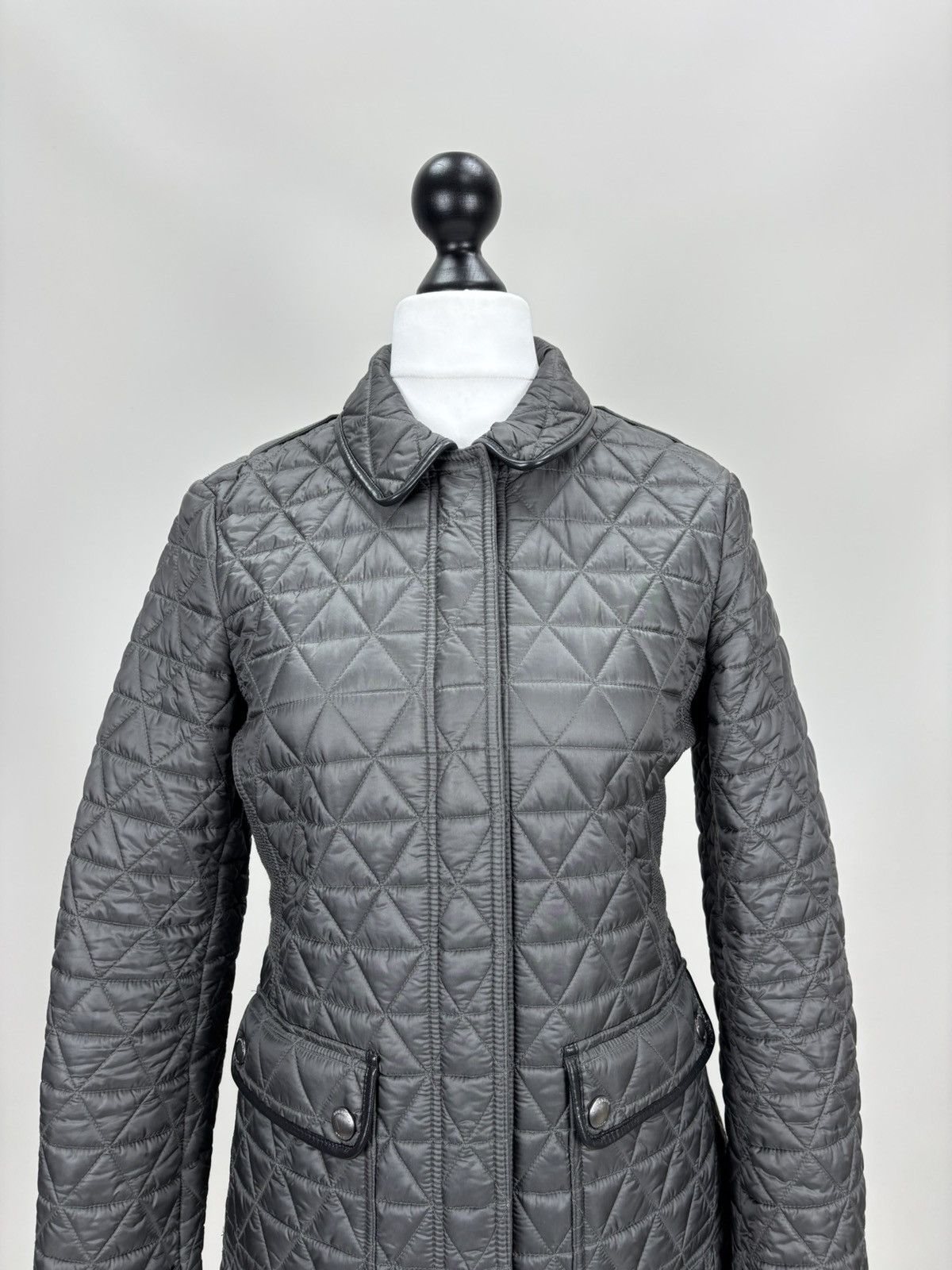 Burberry Womens quilted jacket Burberry Brit Size M Color Gray Size M / US 6-8 / IT 42-44 - 3 Thumbnail