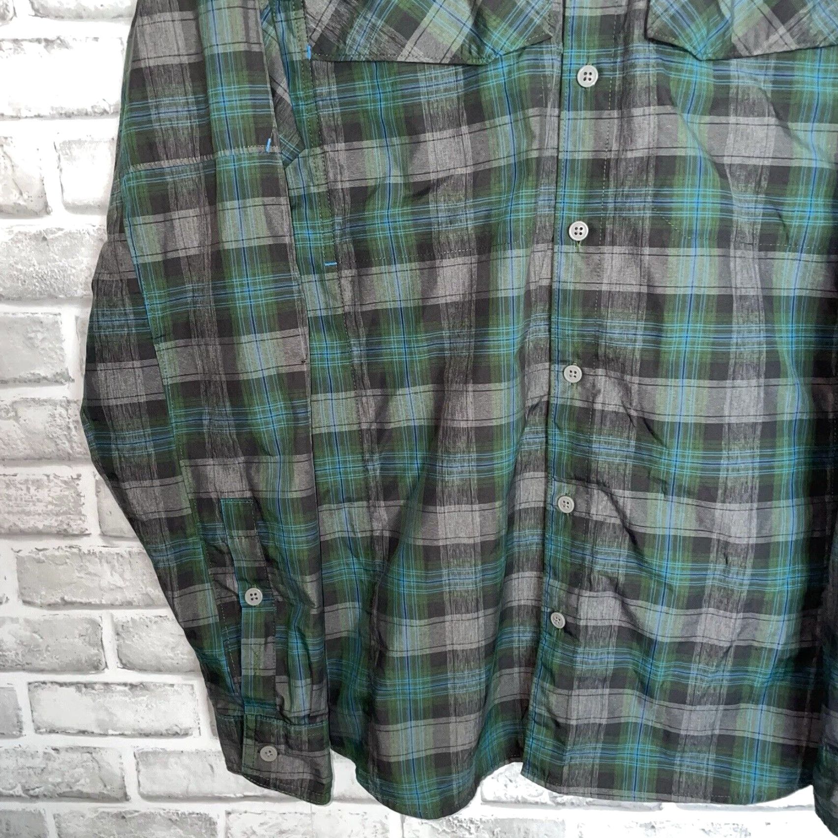Vintage Columbia Shirt Plaid Dark Green Long Sleeve Button-Down Mens Size L Size US L / EU 52-54 / 3 - 3 Thumbnail