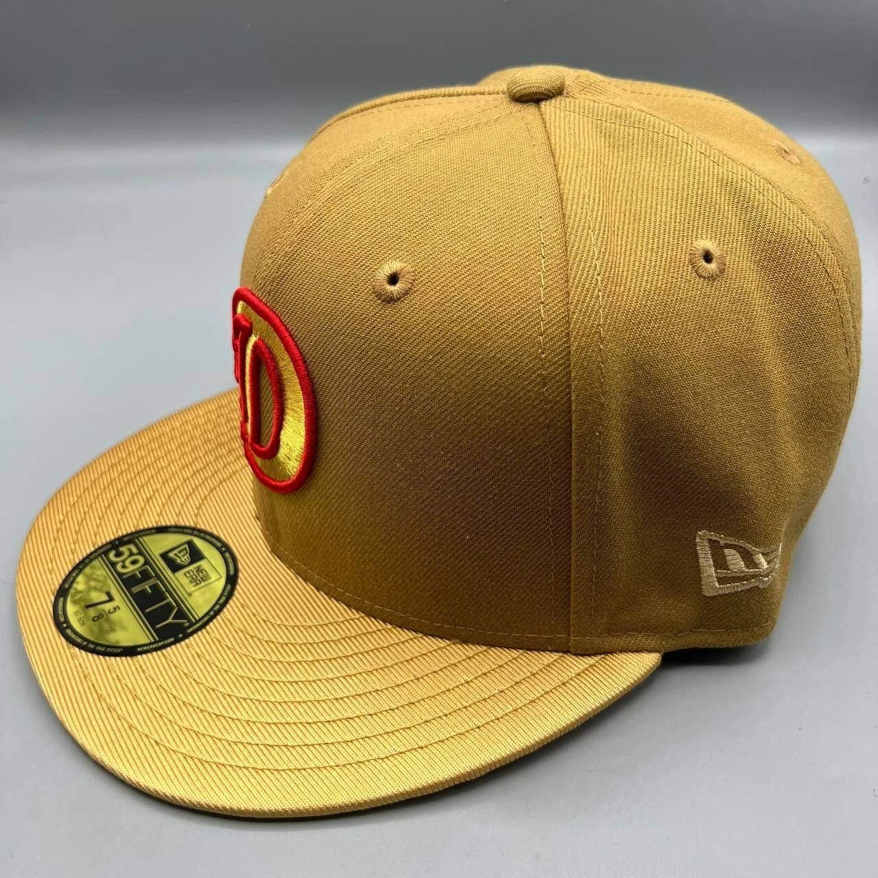 New Era Los Angeles LA Dodgers Hat Men 7 5/8 Brown MLB Fitted Cap Size ONE SIZE - 6 Thumbnail