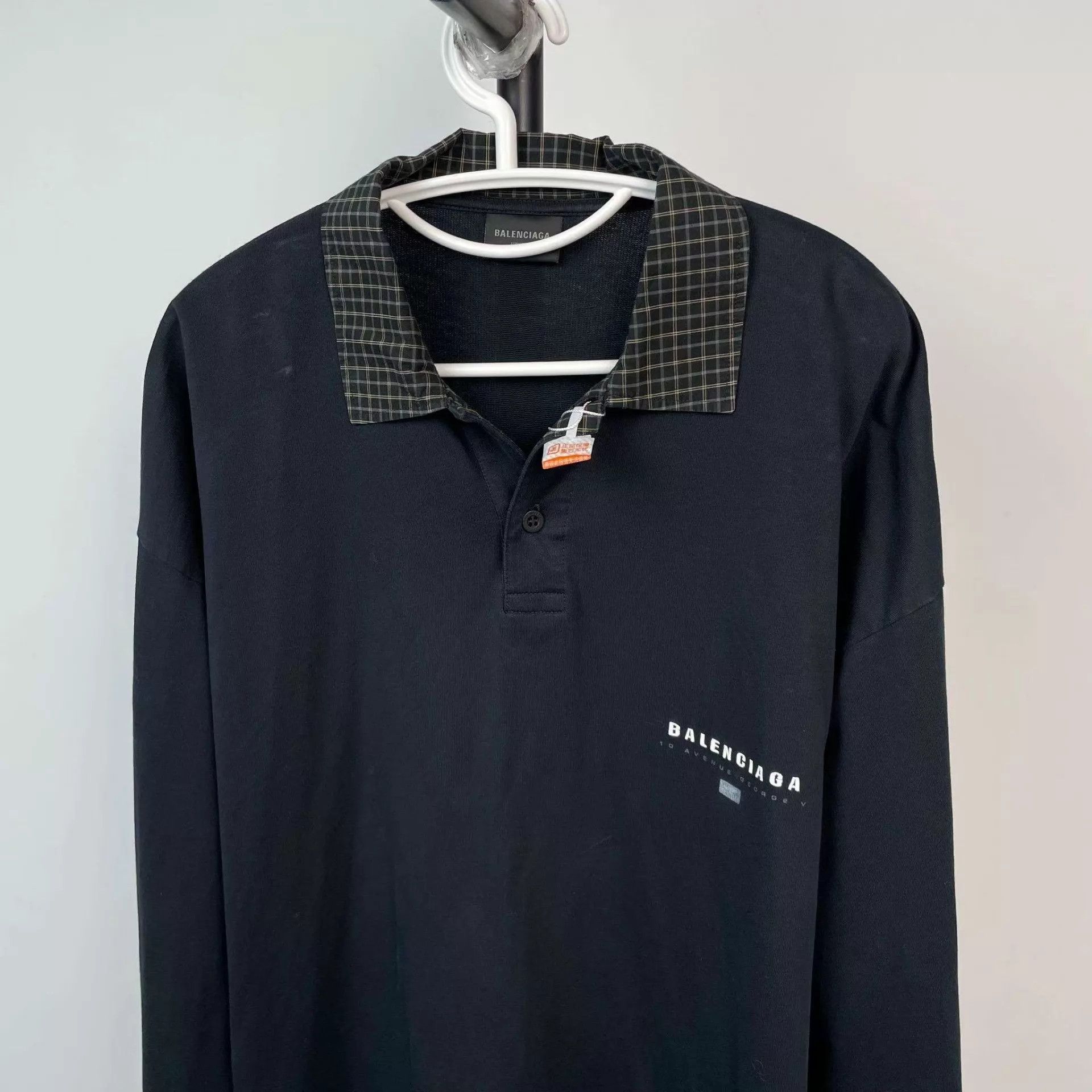 Balenciaga Balenciaga check-collar long sleeve shirt 95 New 170 Size US L / EU 52-54 / 3 - 3 Thumbnail