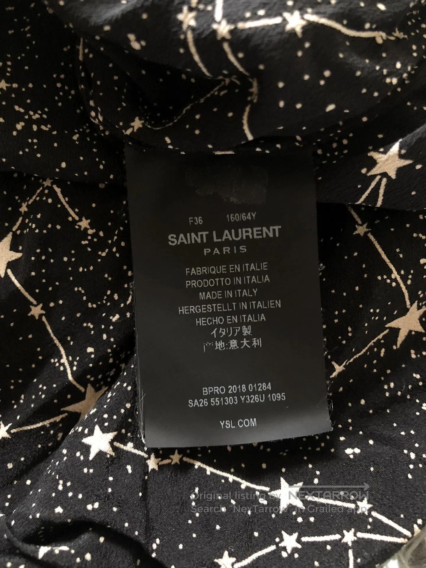 Saint Laurent Paris Saint Laurent Star Print Shirt. Size M / US 6-8 / IT 42-44 - 5 Thumbnail