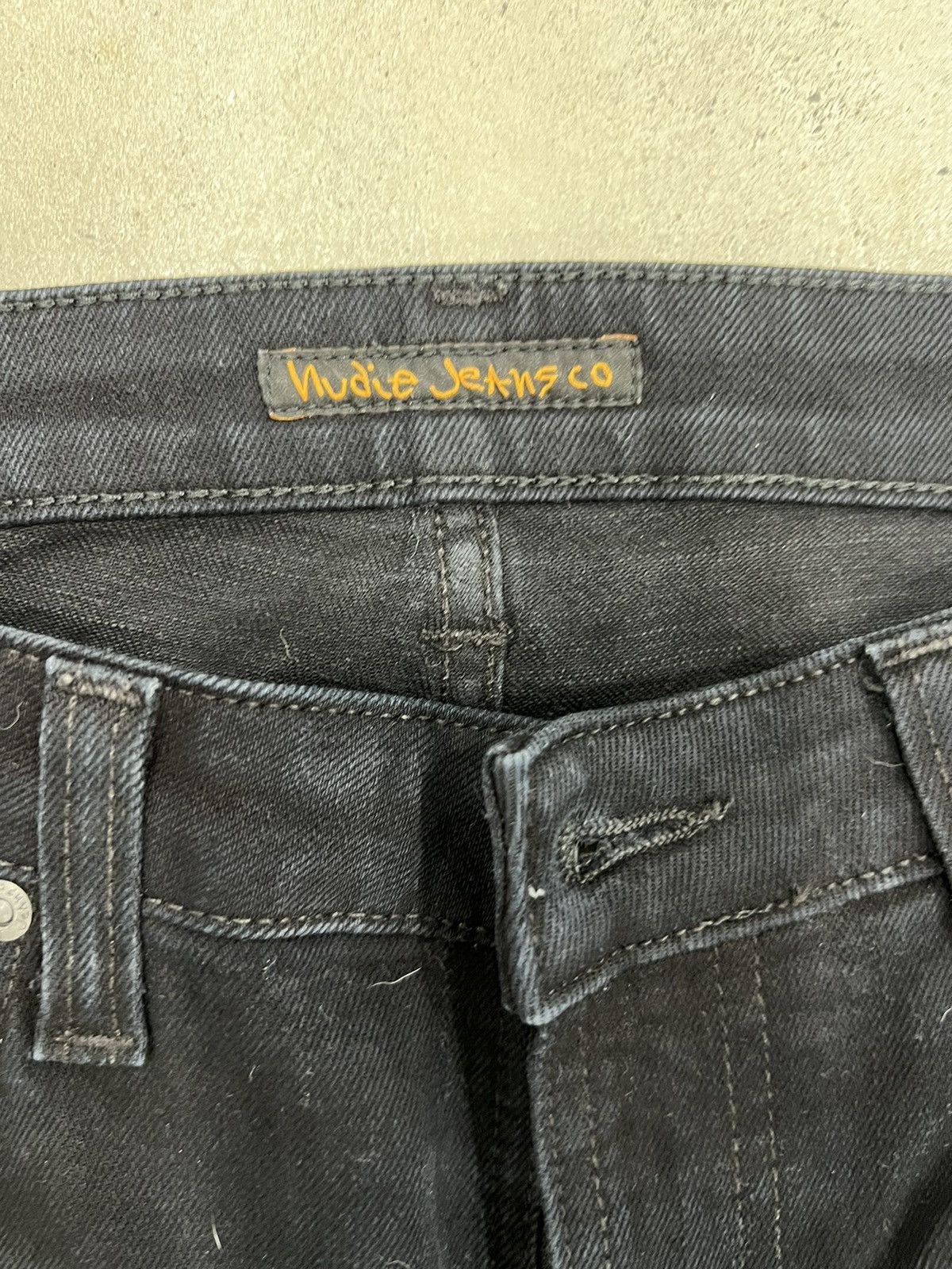 Nudie Jeans Nudie Black Skinny Jeans Made in Italy Size US 31 - 2 Thumbnail