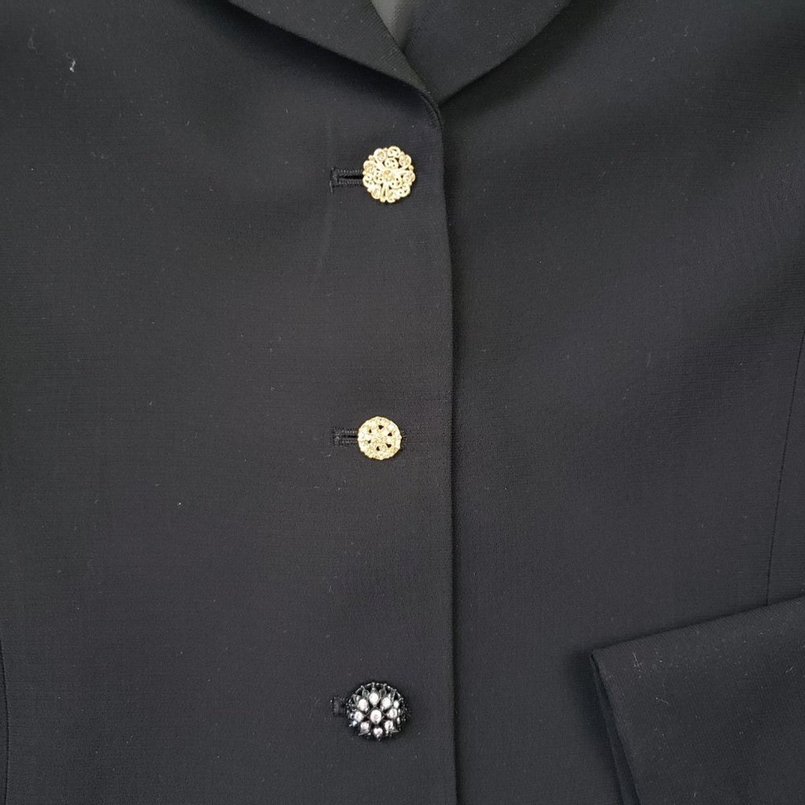 Other Tahari Arthur Levine Solid Black 3-Button Blazer Jacket 10 Size L / US 10 / IT 46 - 3 Thumbnail