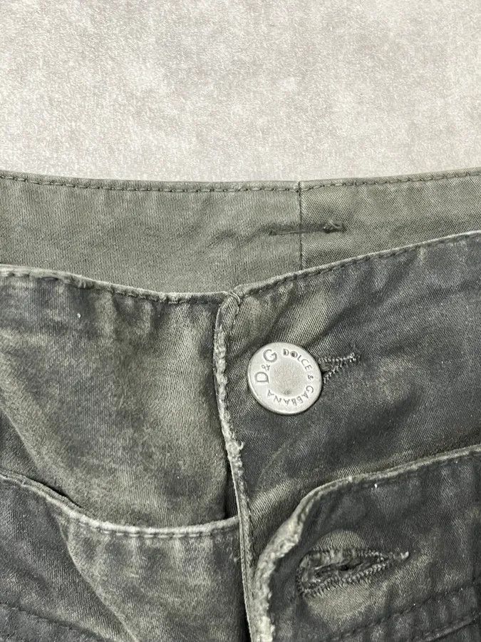 Dolce & Gabbana AW2003 Dolce & Gabbana Sage Green Distressed Cargo Pants Size US 39 - 9 Thumbnail