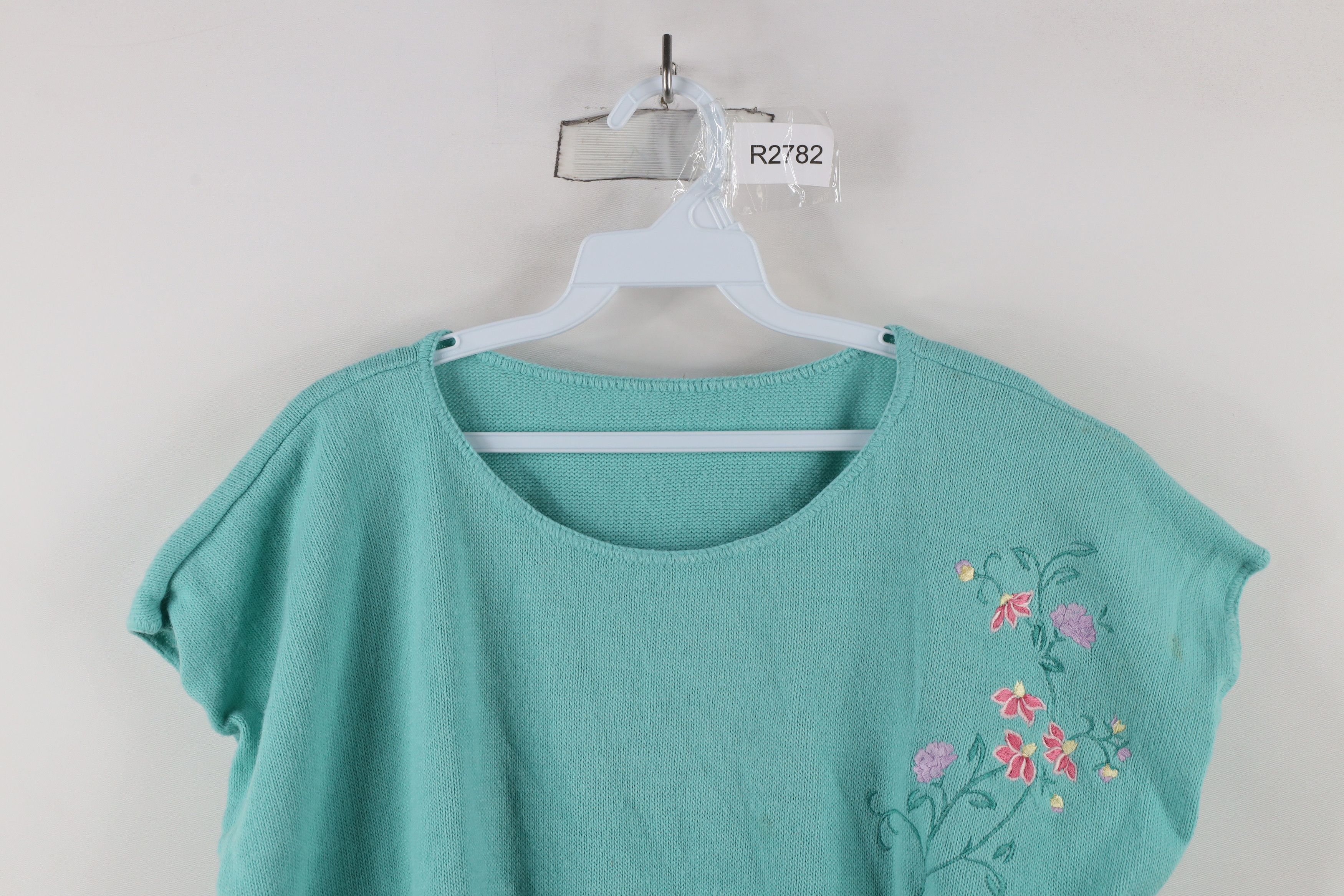 Vintage Vintage 80s 90s Streetwear Flower Knit Dolman Sleeve Sweater Size L / US 10 / IT 46 - 2 Thumbnail