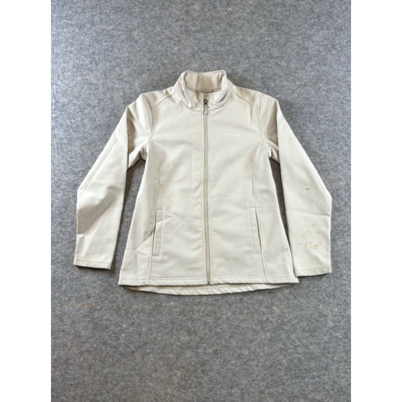 Vintage Magellen Women's Ivory Full Zip Fleece Lined Jacket Mudal? Size M / US 6-8 / IT 42-44 - 2 Thumbnail
