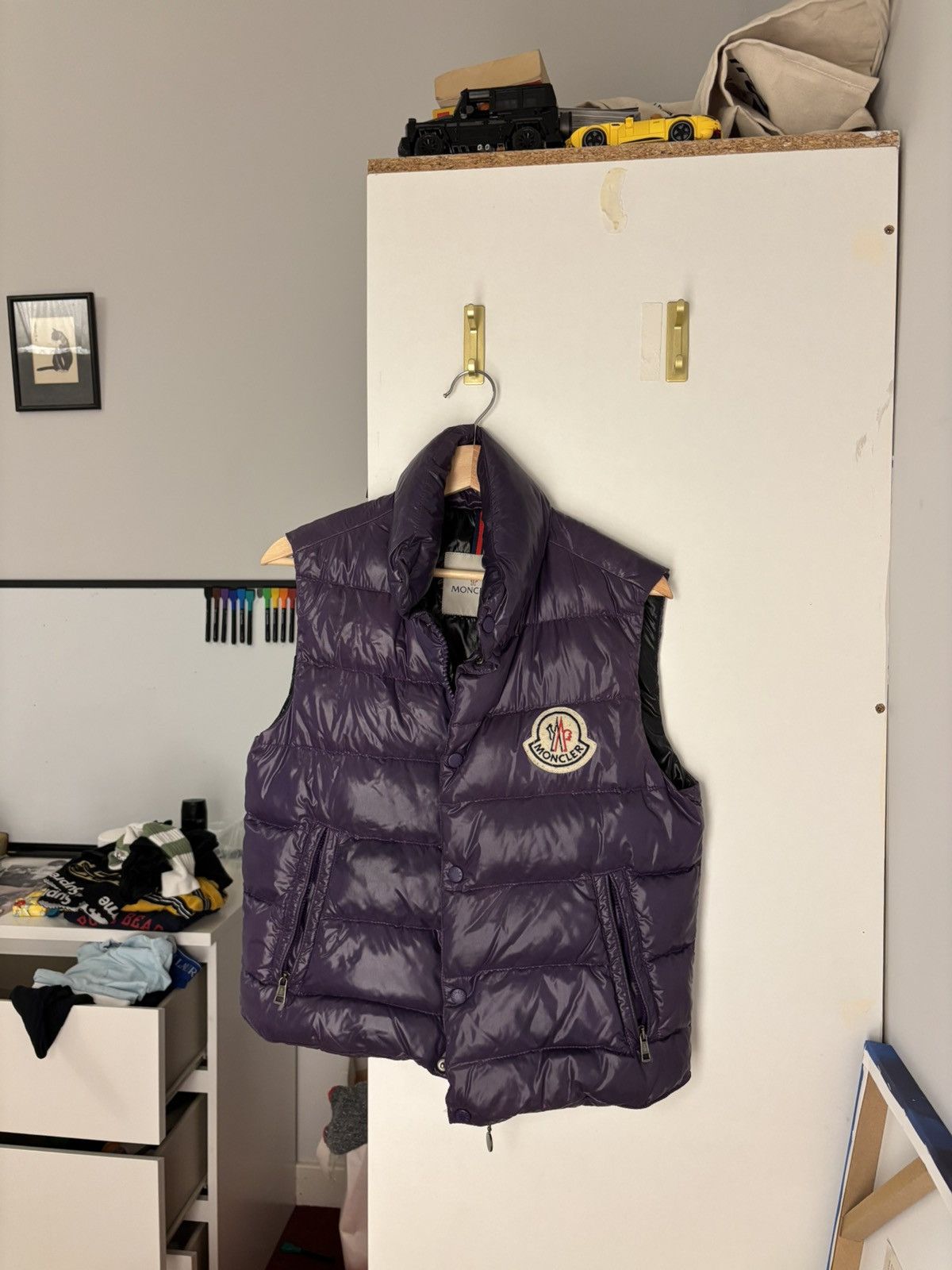 Moncler Purple Big Badge Moncler Tib Size US S / EU 44-46 / 1 - 1 Thumbnail