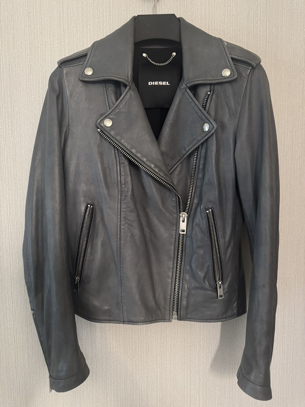 Diesel Diesel Black Lamb Leather Jacket Size XS / US 0-2 / IT 36-38 - 1 Thumbnail