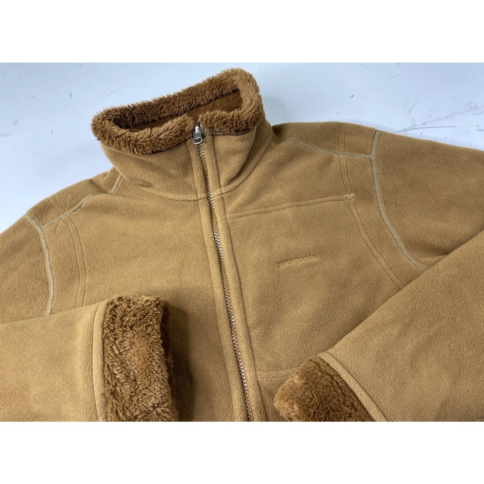 Patagonia VINTAGE Patagonia Synchilla Reversible Windzone Brown Fleece Jacket Womens Large Zip Short Sleeve Casual Travel Size L / US 10 / IT 46 - 6 Thumbnail