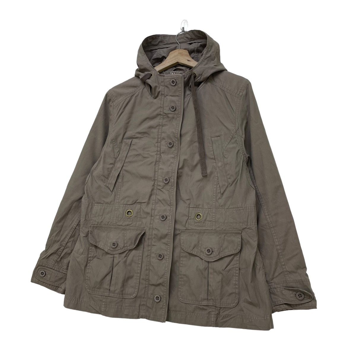 L.L. Bean LL Bean Hooded Style Field Jacket Size M / US 6-8 / IT 42-44 - 2 Thumbnail