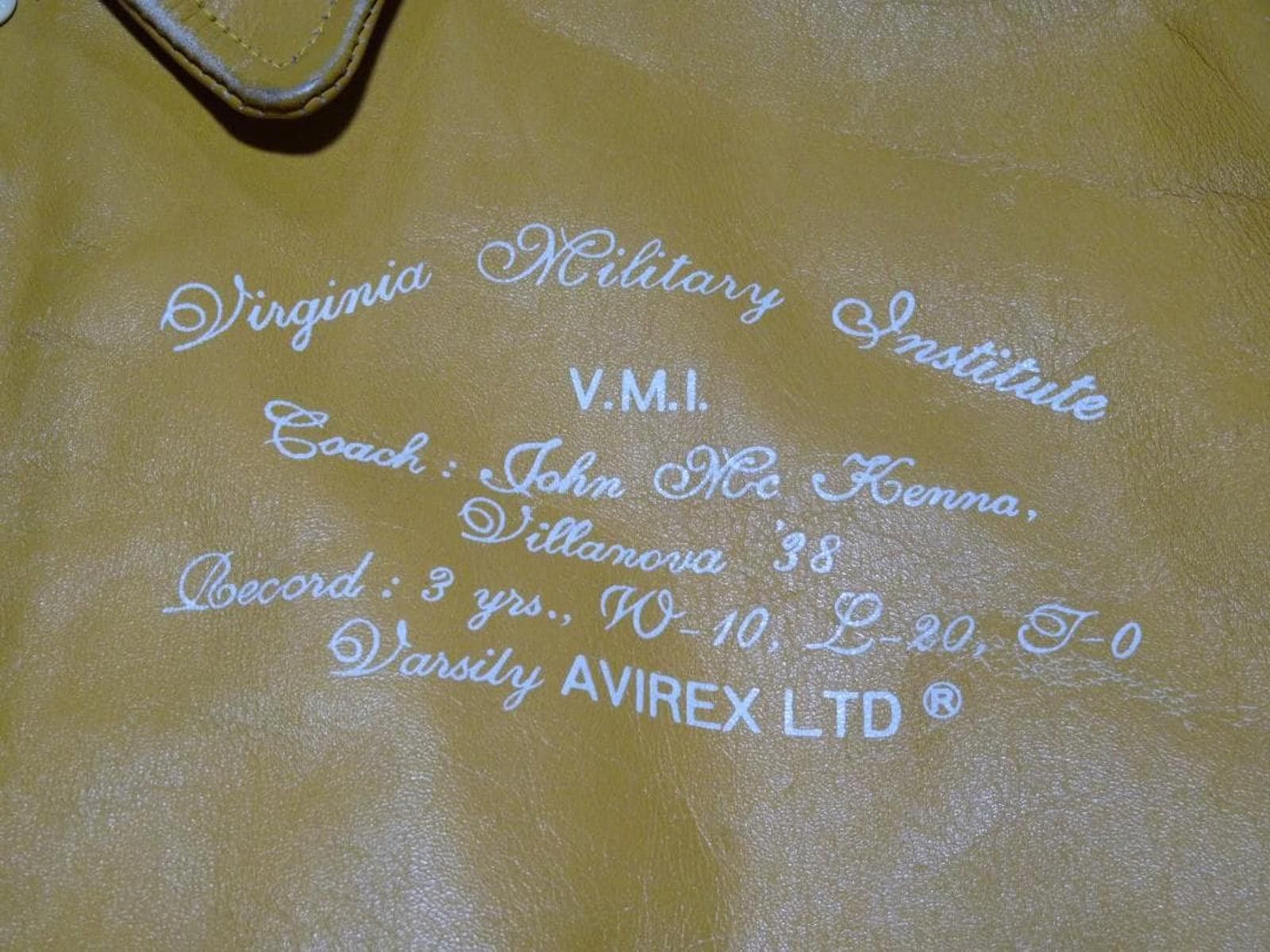 Avirex AVIREX - Vintage Yellow Leather Varsity Jacket with Embroide Size US M / EU 48-50 / 2 - 5 Thumbnail