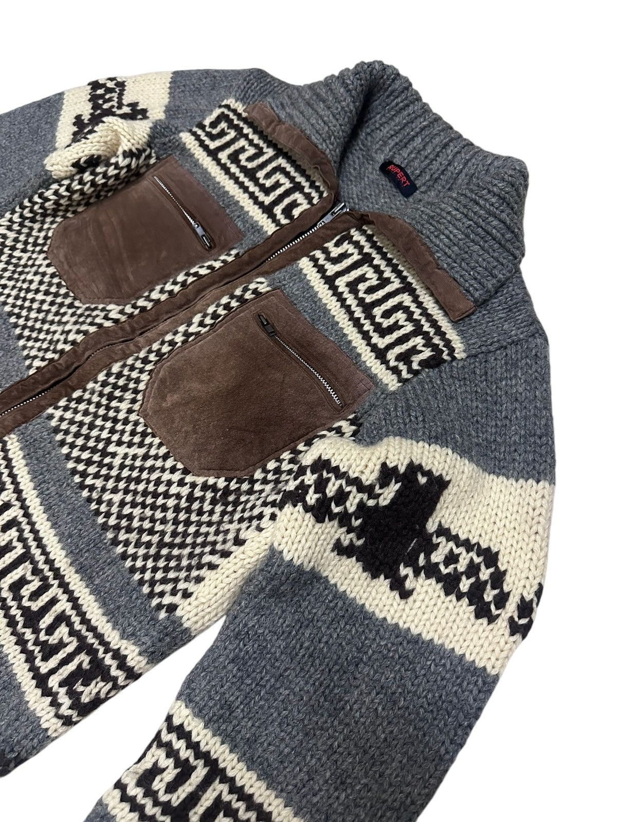 Hysteric Glamour × Japanese Brand × Vintage Japan Atsuki Onishi Vintage Cowichan Thunderbird Jacket Size US S / EU 44-46 / 1 - 3 Thumbnail